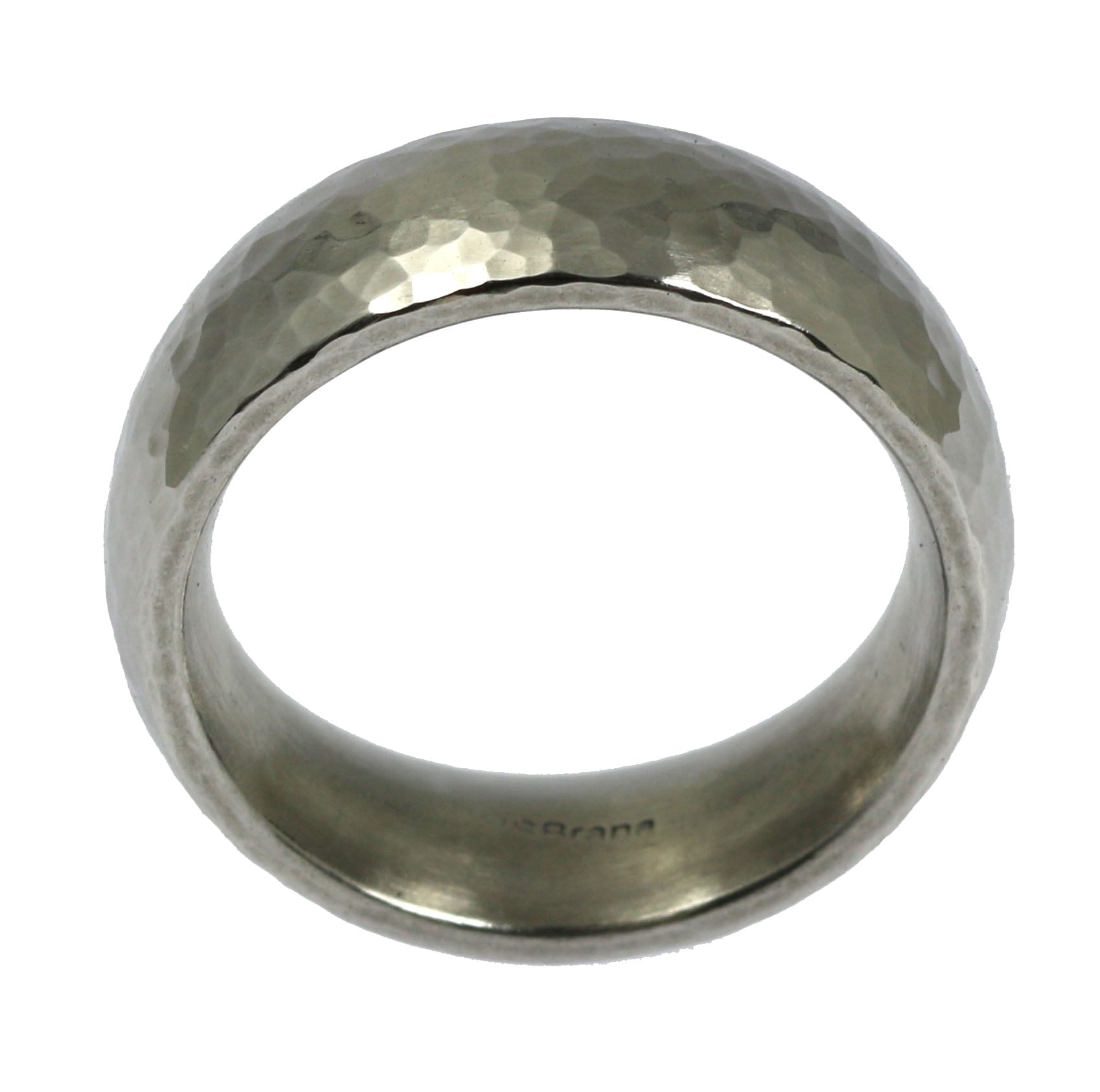 8mm Hammered Domed Stainless Steel Men's Ring - Durable & Hypoallergenic Wedding Band, Fashion Jewelry Gift for Him - Perfect for Engagements, Anniversaries and Everyday Wear
