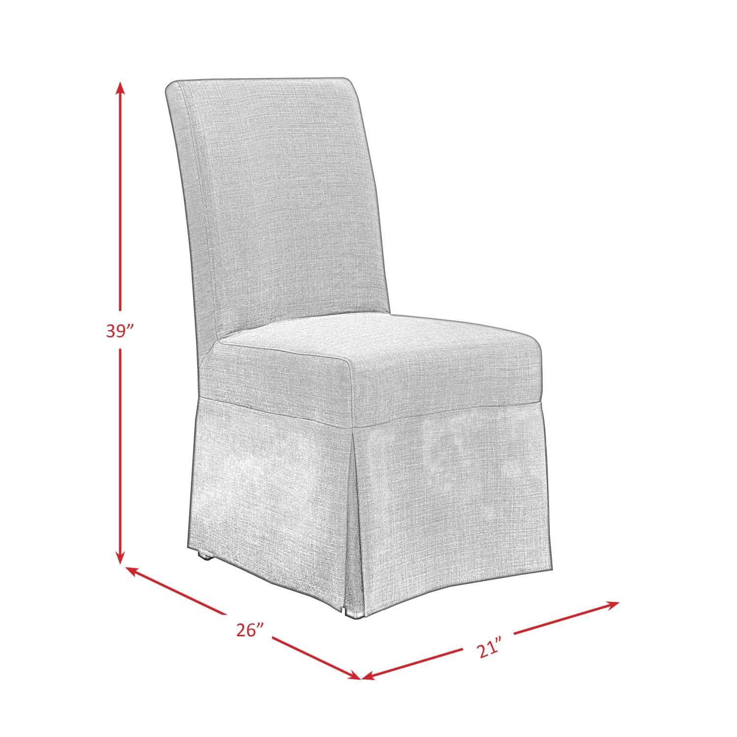 Picket House Furnishings Hayden Dining Chairs in Blue - Set of 2 Modern Kitchen Chairs for Dining Room, Breakfast Nook, and Home Office