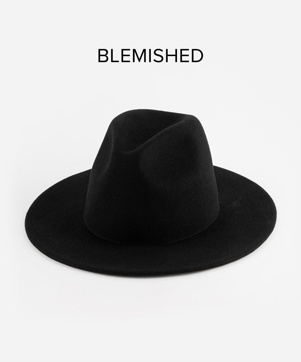 Stylish Black Wes Fedora Hat for Men & Women - Vintage Blemished Design - Perfect for Outdoor Events, Parties, and Fashion Statements