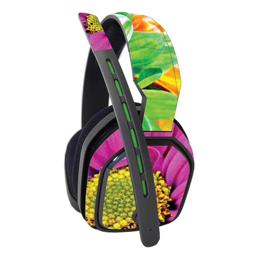 Colorful Flowers Vinyl Decal Wrap Cover for Astro A10 Headset - Protective, Durable Skin | Easy to Apply & Remove | Made in USA | Perfect for Gaming, Streaming & Personalization