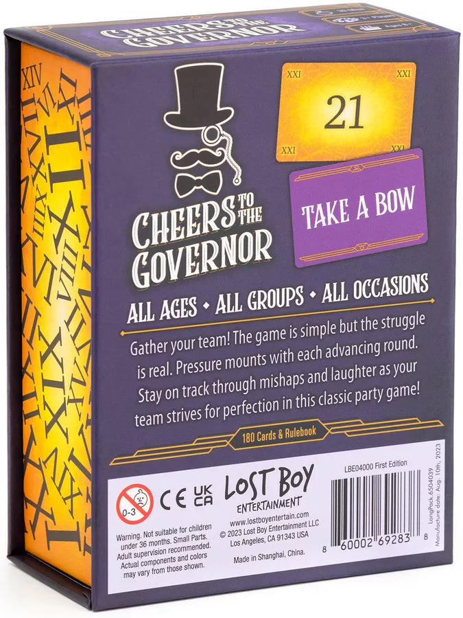 Cheers to the Governor - Classic American Drinking Game for Parties & Social Gatherings | Fun Group Activity for Adults & Friends