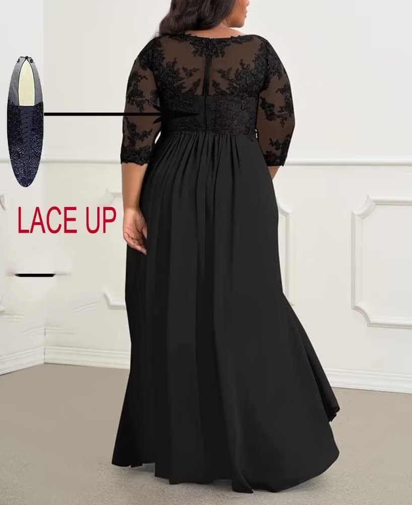 Elegant Plus Size Mother of the Bride Dresses - Lace Applique Formal Gown for Weddings, Prom & Special Occasions | Perfect for Wedding Guests & Evening Events