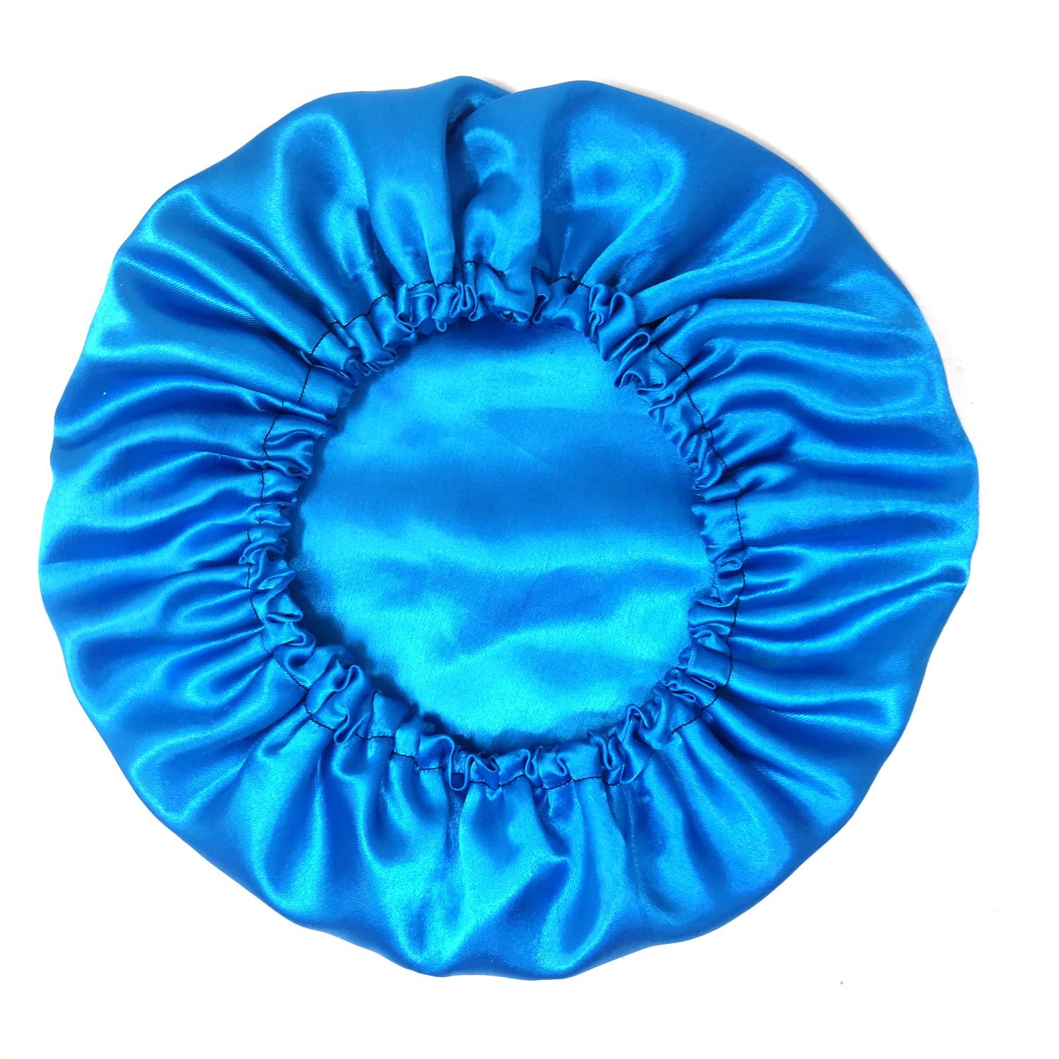 Anokhi Ada Dual Layer Satin Bonnet for Girls & Women - Navy Blue Hair Bonnet for Sleeping, Protective Silk Bonnet for Curly & Natural Hair - 36-02 (Great for Nighttime & Travel)