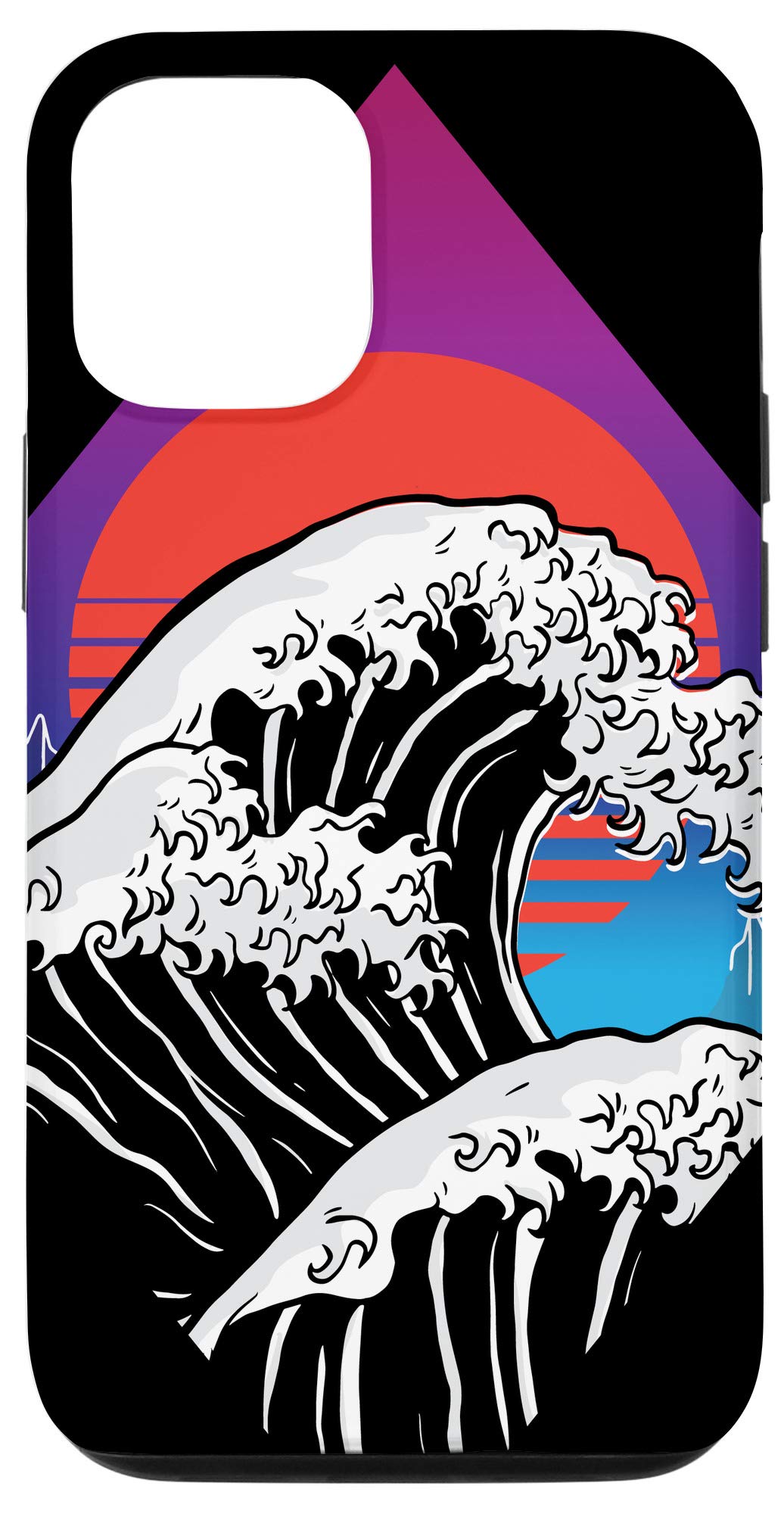 iPhone 12/12 Pro Case - Great Wave Off Kanagawa Japanese Vaporwave Retro Art Protective Phone Cover - Perfect Gift for Anime & Art Lovers - Ideal for Daily Use, Travel & Showcasing Unique Style