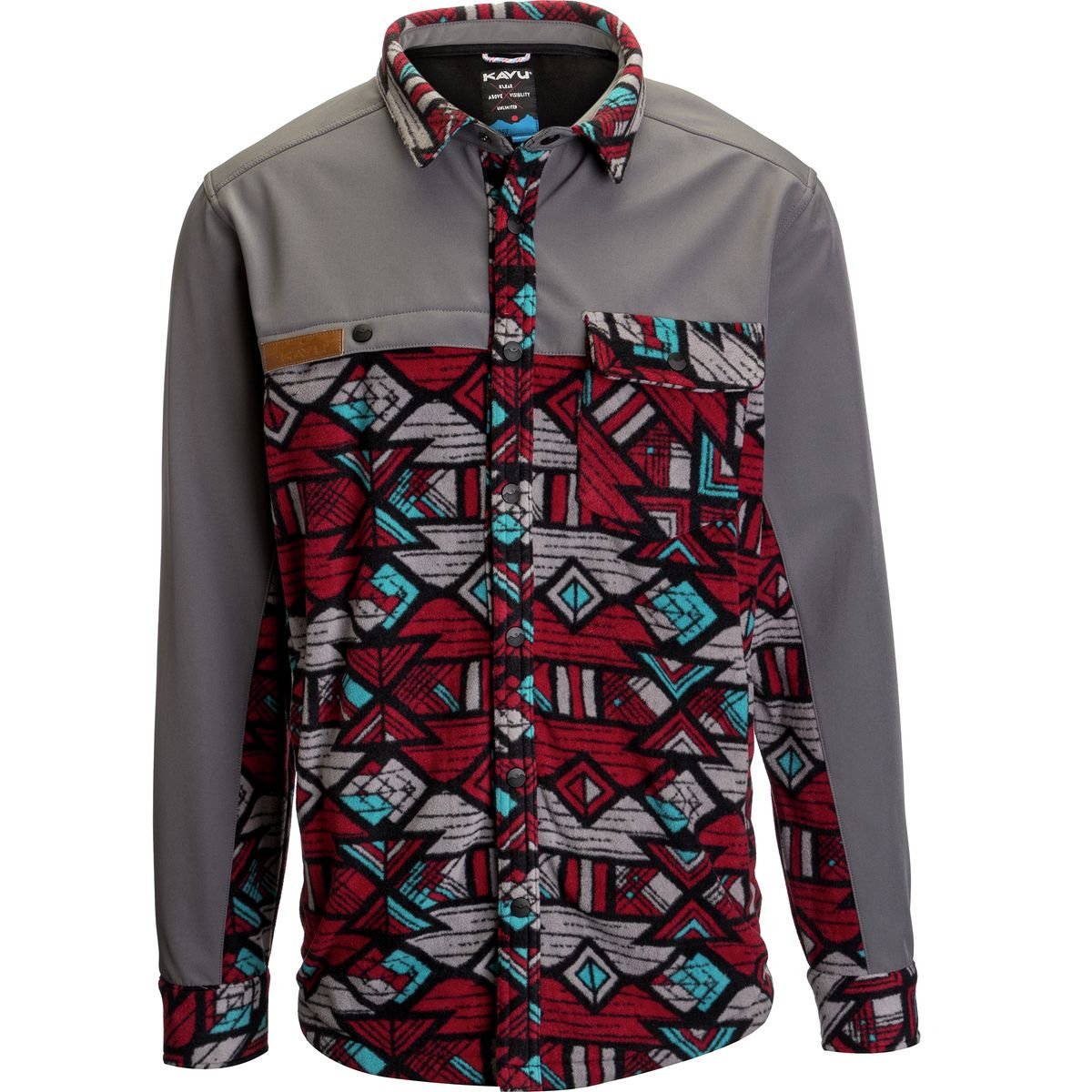 KAVU Men's Banks Fleece Shirt Jacket - Lightweight Outdoor Fleece Pullover for Hiking, Camping & Casual Wear