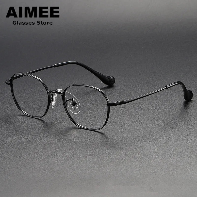 Unisex Youth's Full Rim Square Titanium Eyeglasses 80945 - Lightweight Durable Glasses for Kids & Teens - Perfect for School, Reading & Daily Wear