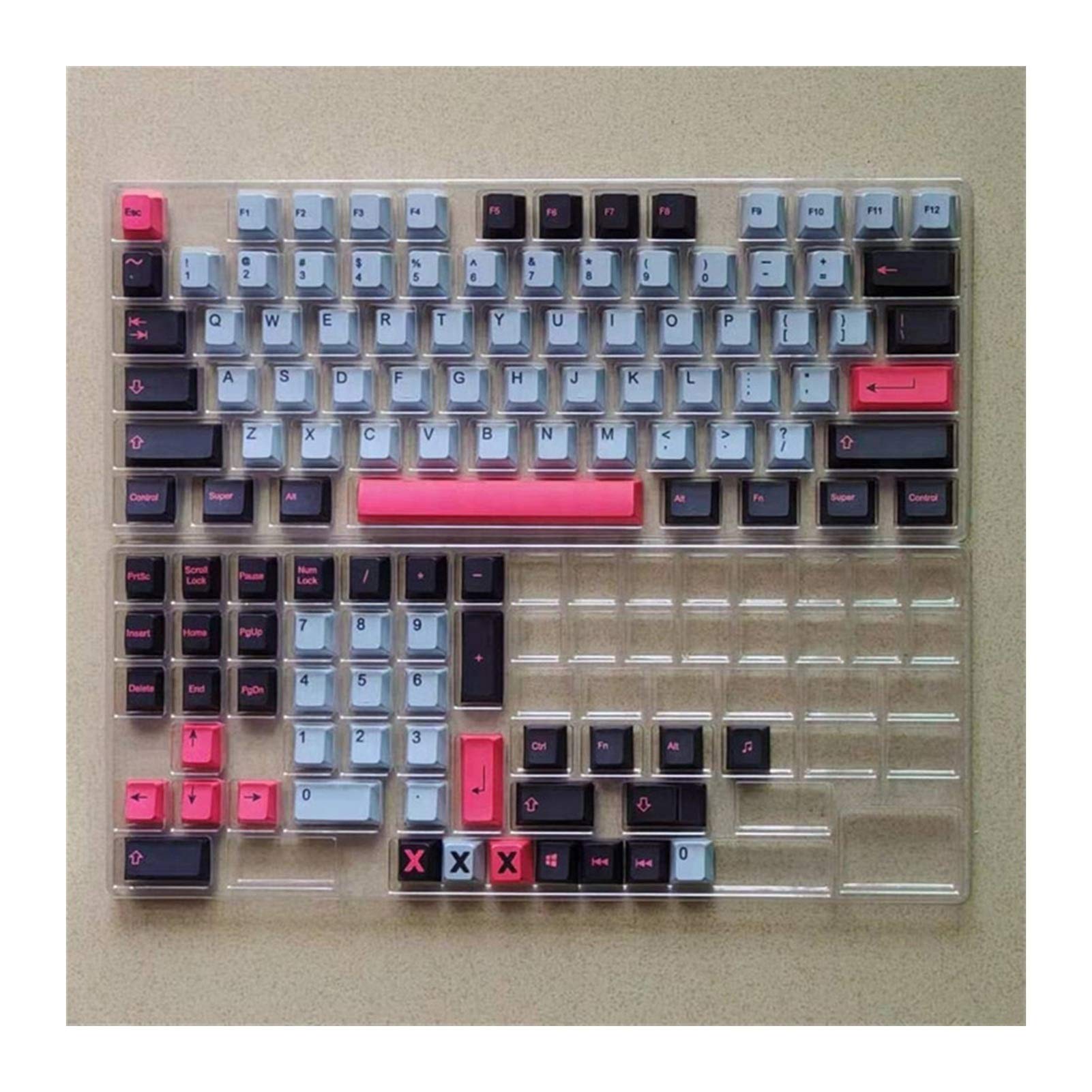 Premium PBT Keycaps for Mechanical Keyboard - 118 Keys 8008 Dye Sublimation Keycap Set (M5RU YEZIN) | Durable & Stylish for Gaming, Typing & Office Work