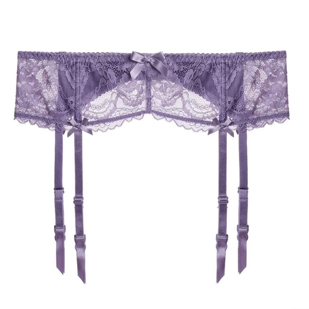Sexy Purple Lace Garter Belt - Wedding Garter Stockings & Tights for Bridal Boudoir Accessories (Small Size) | Perfect for Bridal Showers, Honeymoon Nights & Romantic Occasions