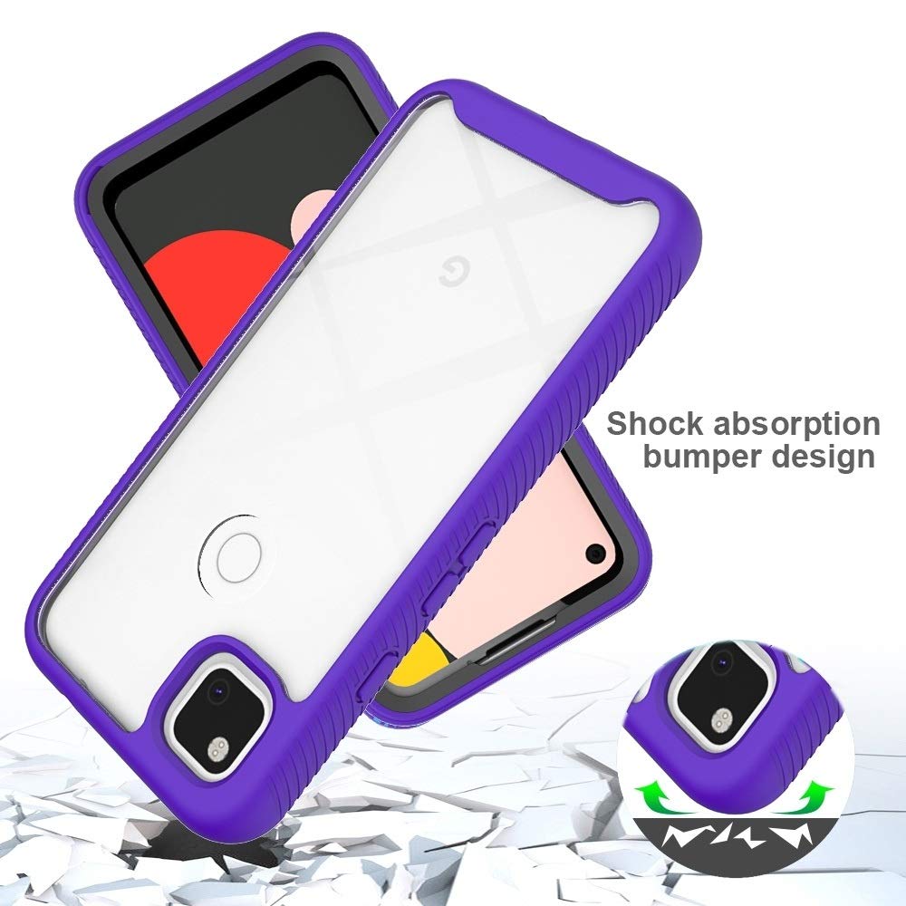 Google Pixel 4a Case - Shockproof PC+TPU Cover in Light Blue for Night Outings