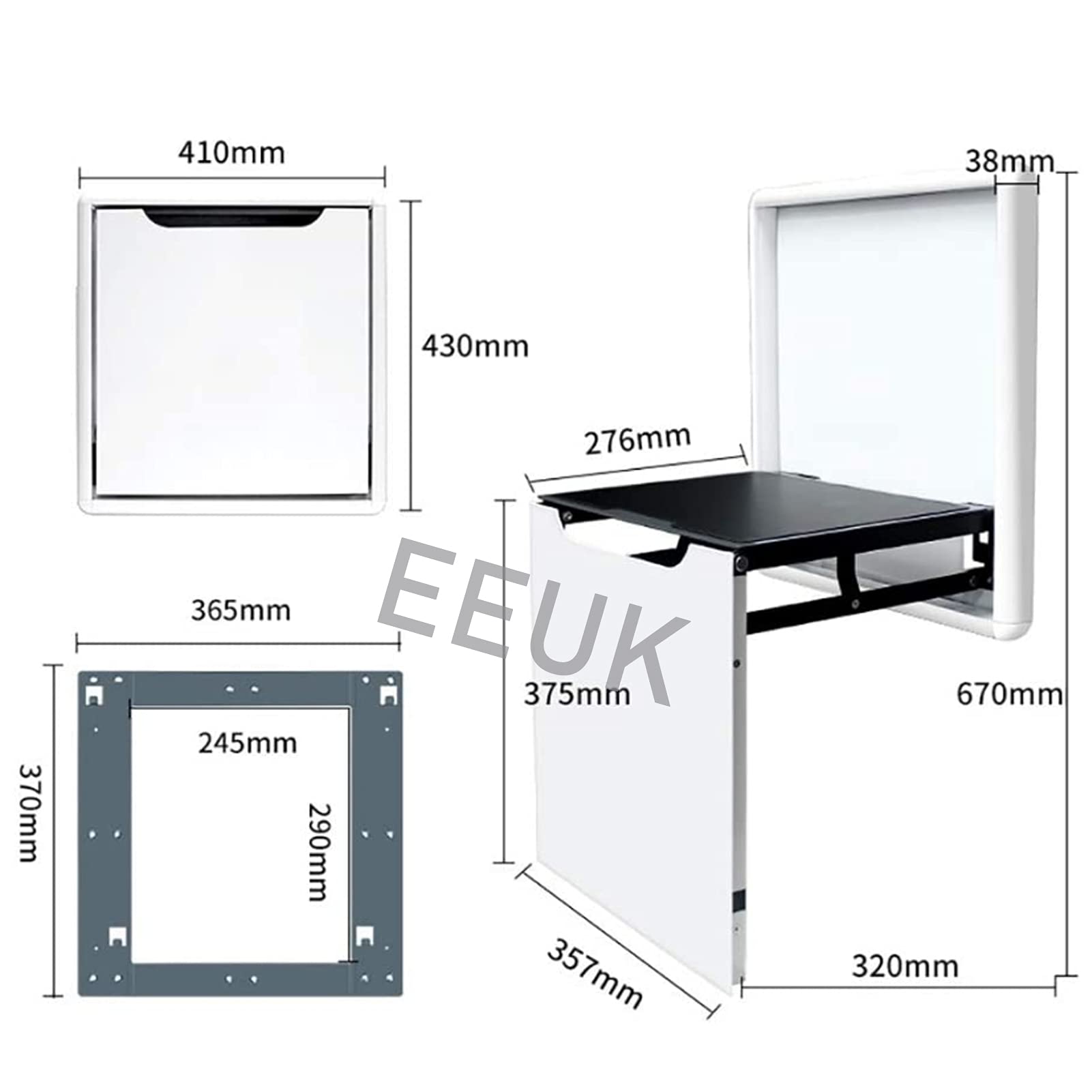Wall-Mounted Shoe Changing Stool - Foldable Entryway Bench with 300KG Capacity, Space-Saving Folding Chair for Hallway, Kitchen, Bathroom & Shower - Perfect for Quick Shoe Changes & Compact Living Spaces