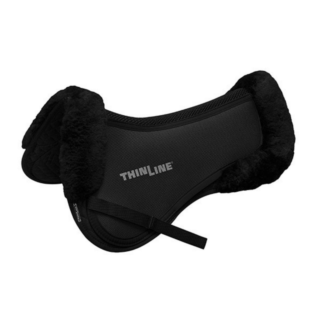 Thin Line Trifecta Fleece Trim Half Pad - Premium Horse Saddle Pad for Comfort & Protection - Ideal for Riding, Training & Show Jumping