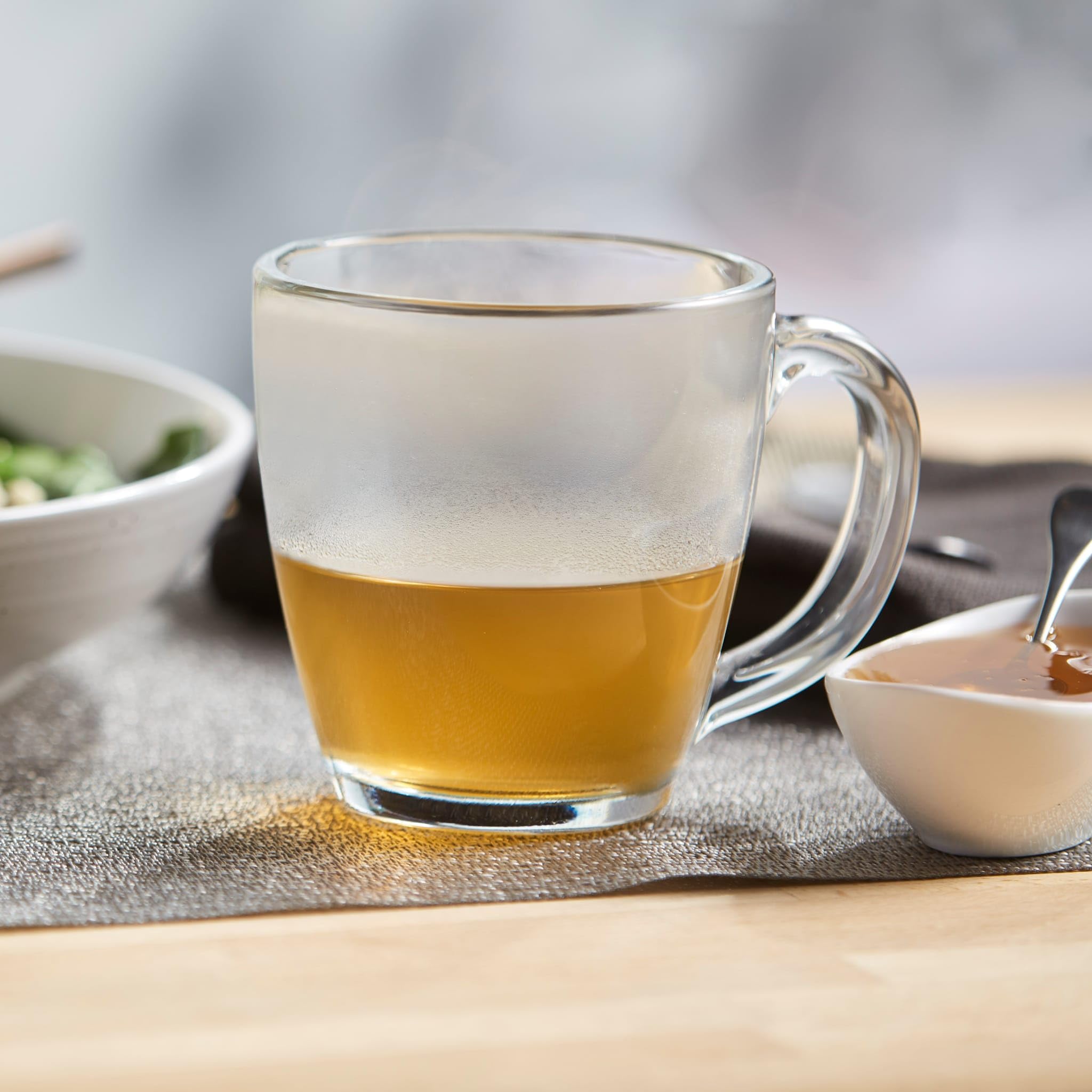 Libbey Tapered Glass Mugs - 15.5 oz Set of 8 - Clear Drinking Glasses for Coffee, Tea, Beer & Cocktails - Perfect for Home, Restaurant & Party Use