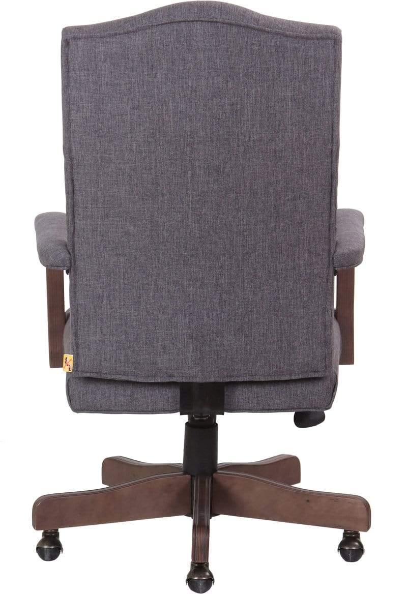 Premium BOSS Executive Office Chair - Velvet or Linen Upholstery with Driftwood Finish Frame [B905DW] - Perfect for Home Office, Conference Rooms & Executive Suites