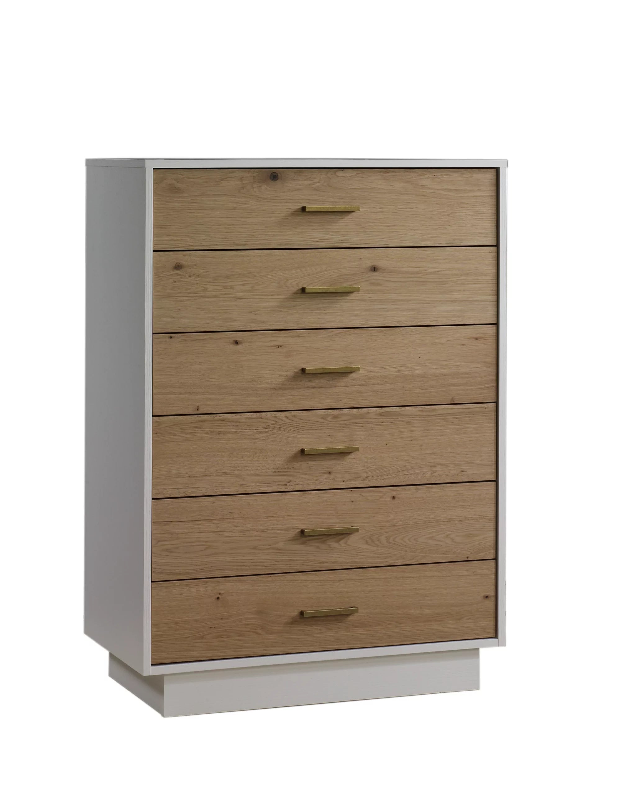 Natart Como Naturale Tall Chest Dresser - Solid Wood 6-Drawer Storage for Bedroom & Nursery - Modern & Durable Dresser for Home Organization