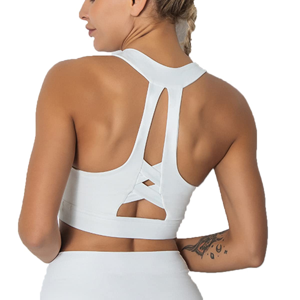 High Support Medium Impact Sports Bra with Removable Pads - Breathable Workout Bra for Yoga, Running, Gym & Fitness - Perfect for Active Women & Athletes