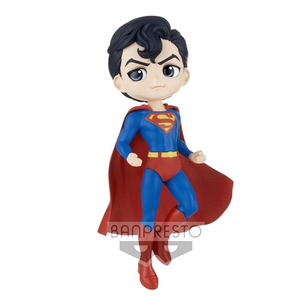 Banpresto Q Posket Superman Ver.A Collectible Figure - DC Comics Superhero Statue for Display & Gifts - Perfect for Home Decor, Office Desk, and Anime Fans Collection