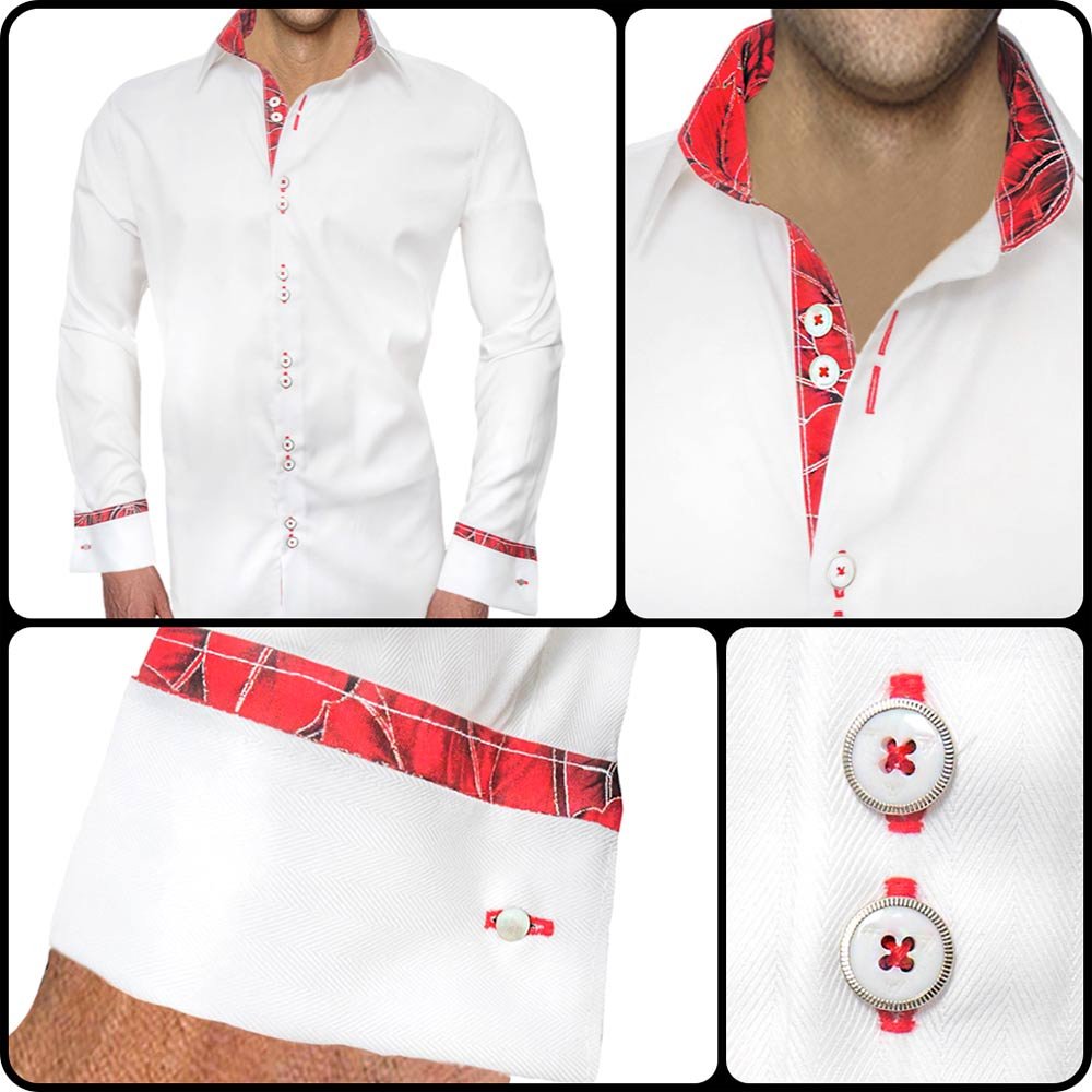 Premium Men's Christmas Themed Dress Shirts - 100% Made in USA - Perfect for Holiday Parties, Office Celebrations & Festive Gatherings