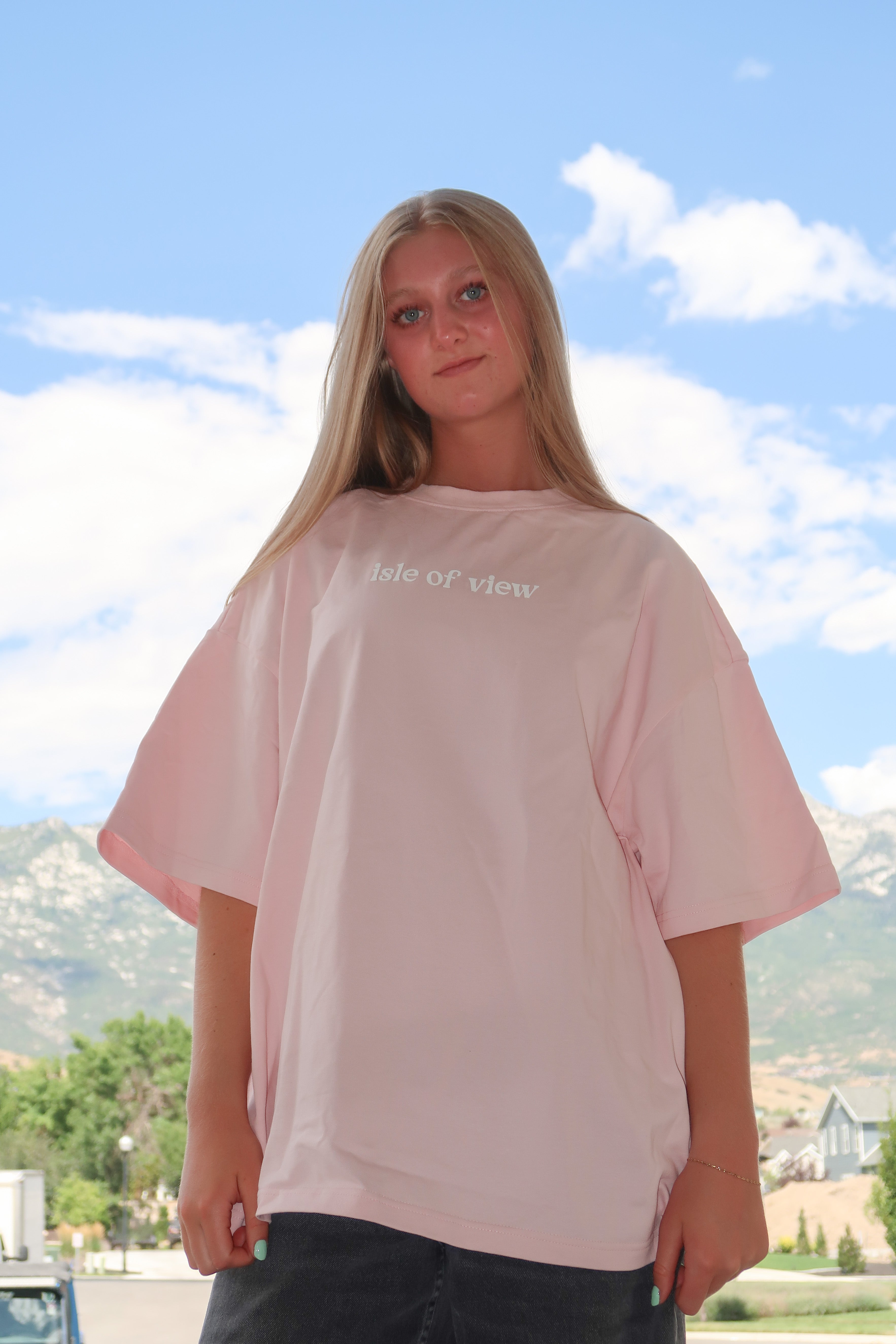 Pink Oversized T-Shirt for Women - Soft Cotton Prom Miss Tee - Casual Wear & Loungewear
