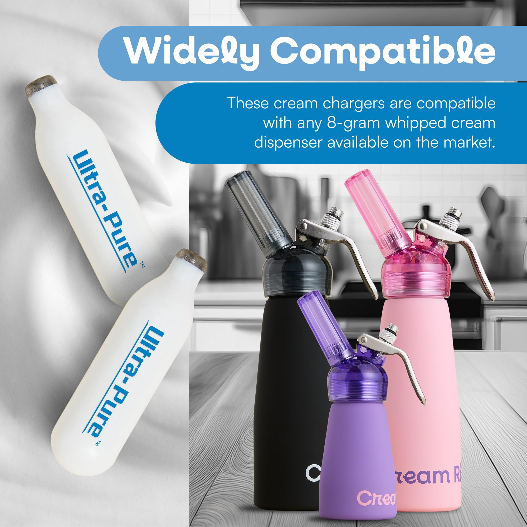 Premium Aluminum Whipped Cream Dispenser with 4 Nozzles & Cleaning Brush - Transparent Head Whipped Cream Maker for Home Baking - Easy to Use & Clean Half Pint Pink Dessert Decorator - Perfect for Cakes, Coffee, Milkshakes & DIY Desserts