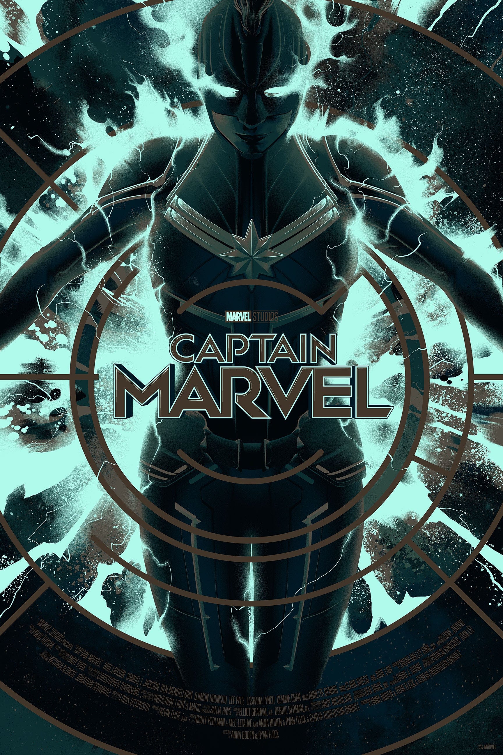 Captain Marvel (Variant) Collectible Movie Poster - Premium Wall Art for Superhero Fans & Marvel Cinematic Universe Decor
