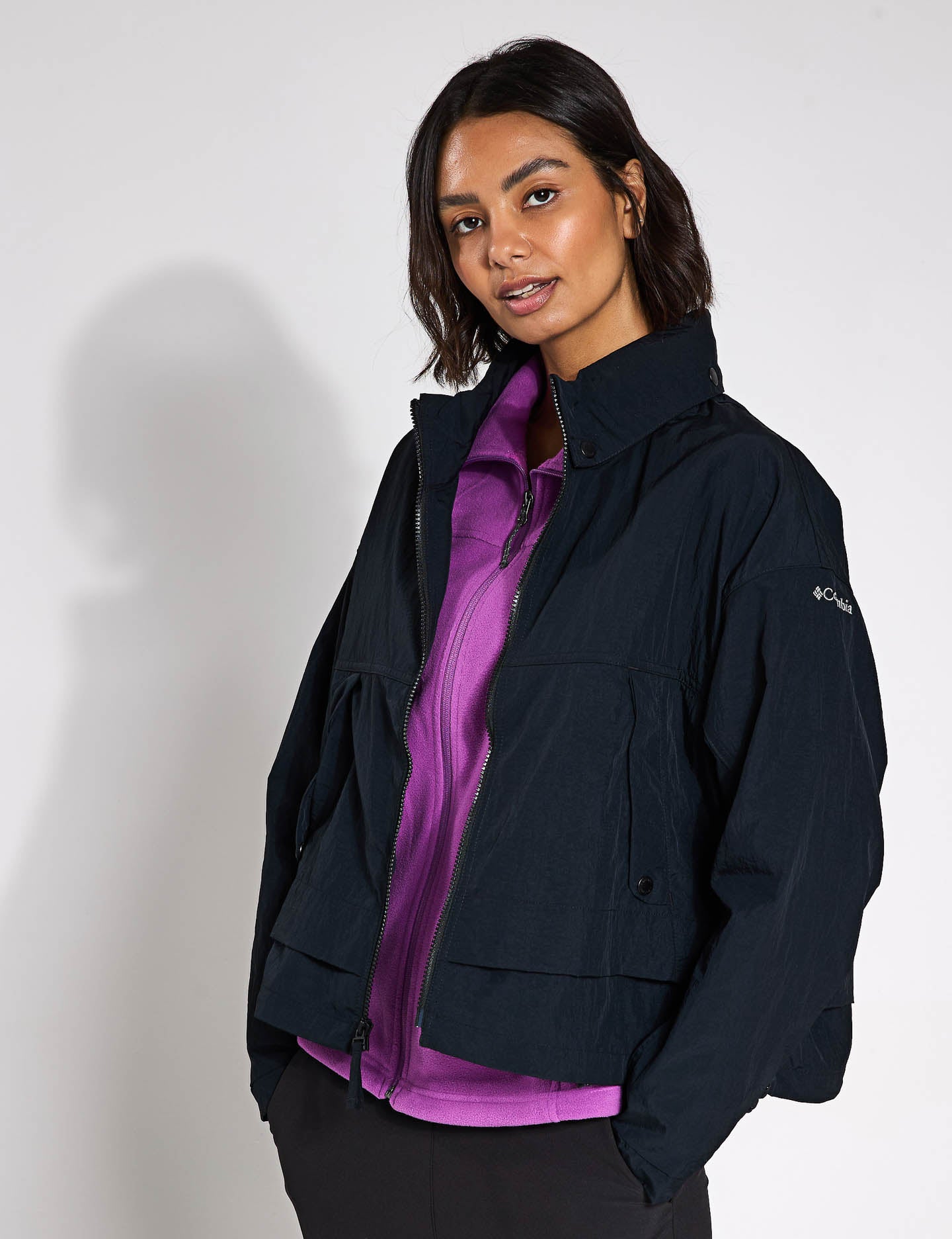 Paracutie II Hooded Windbreaker Jacket - Lightweight Waterproof Windbreaker for Men & Women | Perfect for Hiking, Running, and Outdoor Adventures (Black)