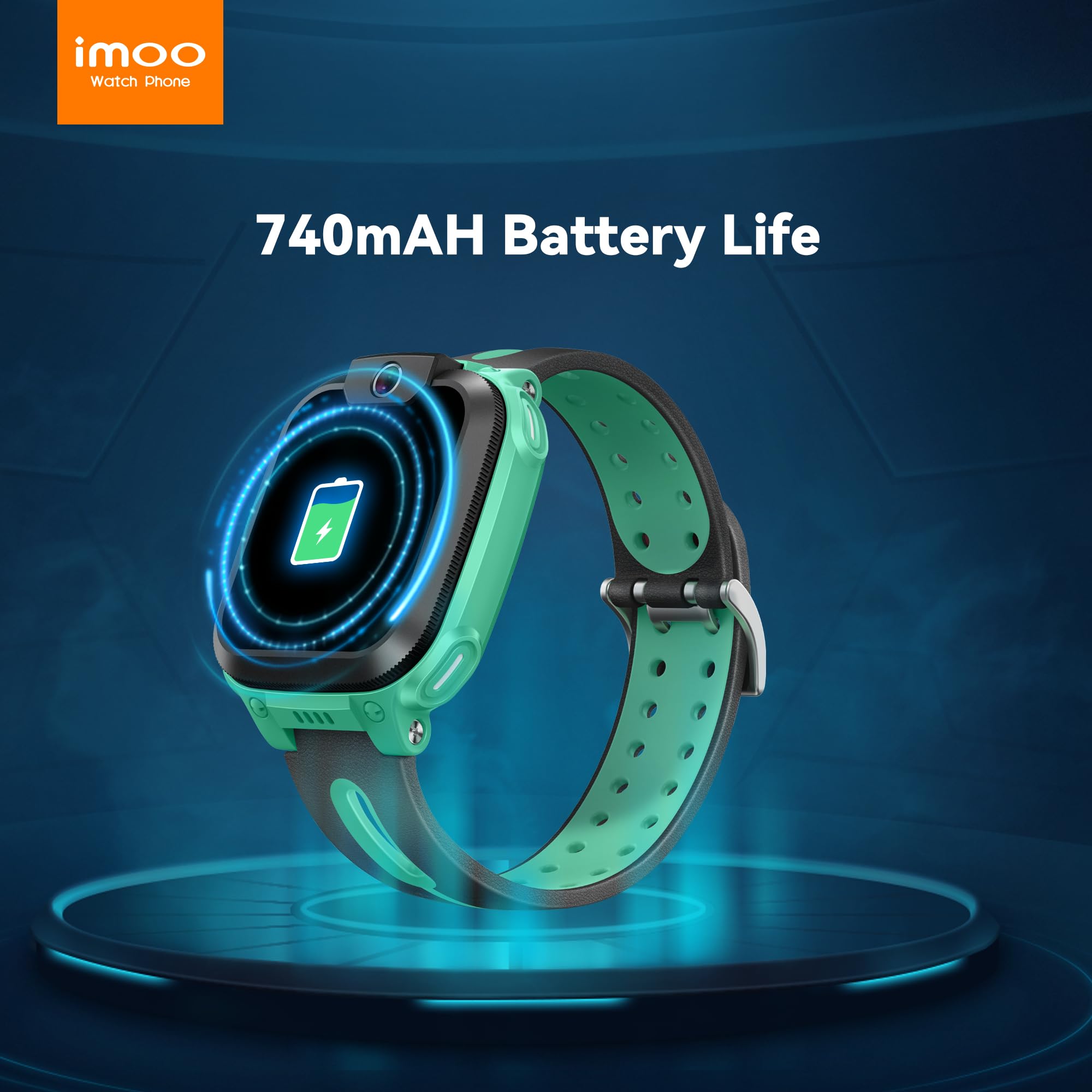 imoo Watch Phone Z1 Kids Smart Watch - 4G LTE GPS Tracker with Video Call, Real-Time Location Tracking & IPX8 Waterproof - Durable Smartwatch for Boys & Girls (Green) - Perfect for School, Outdoor Play & Safety Monitoring