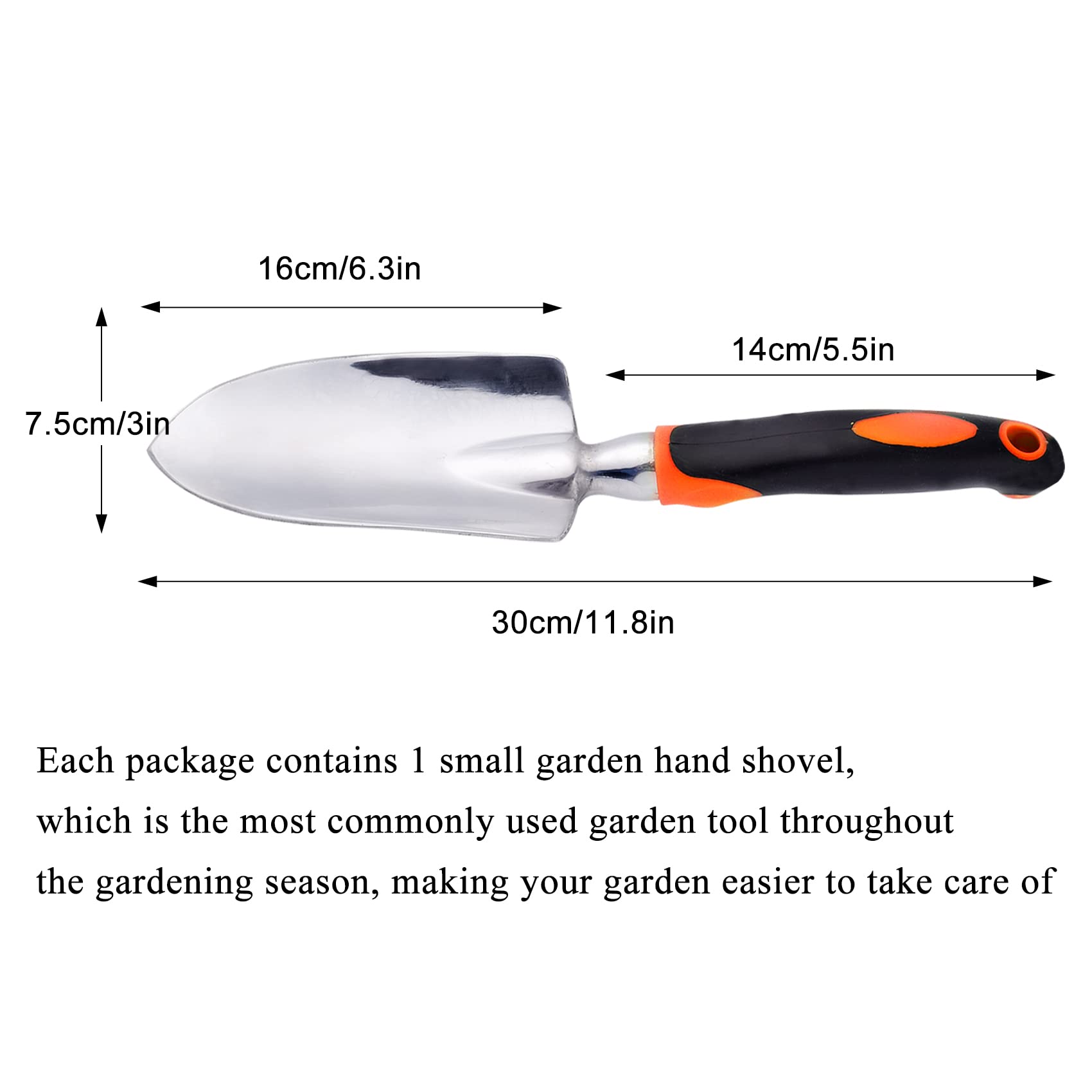 Premium Aluminum Alloy Garden Trowel - Ergonomic Hand Shovel for Planting, Transplanting & Weeding - Ideal Gardening Tool Gift for Men & Women - Perfect for Home Gardens, Flower Beds & Vegetable Patches