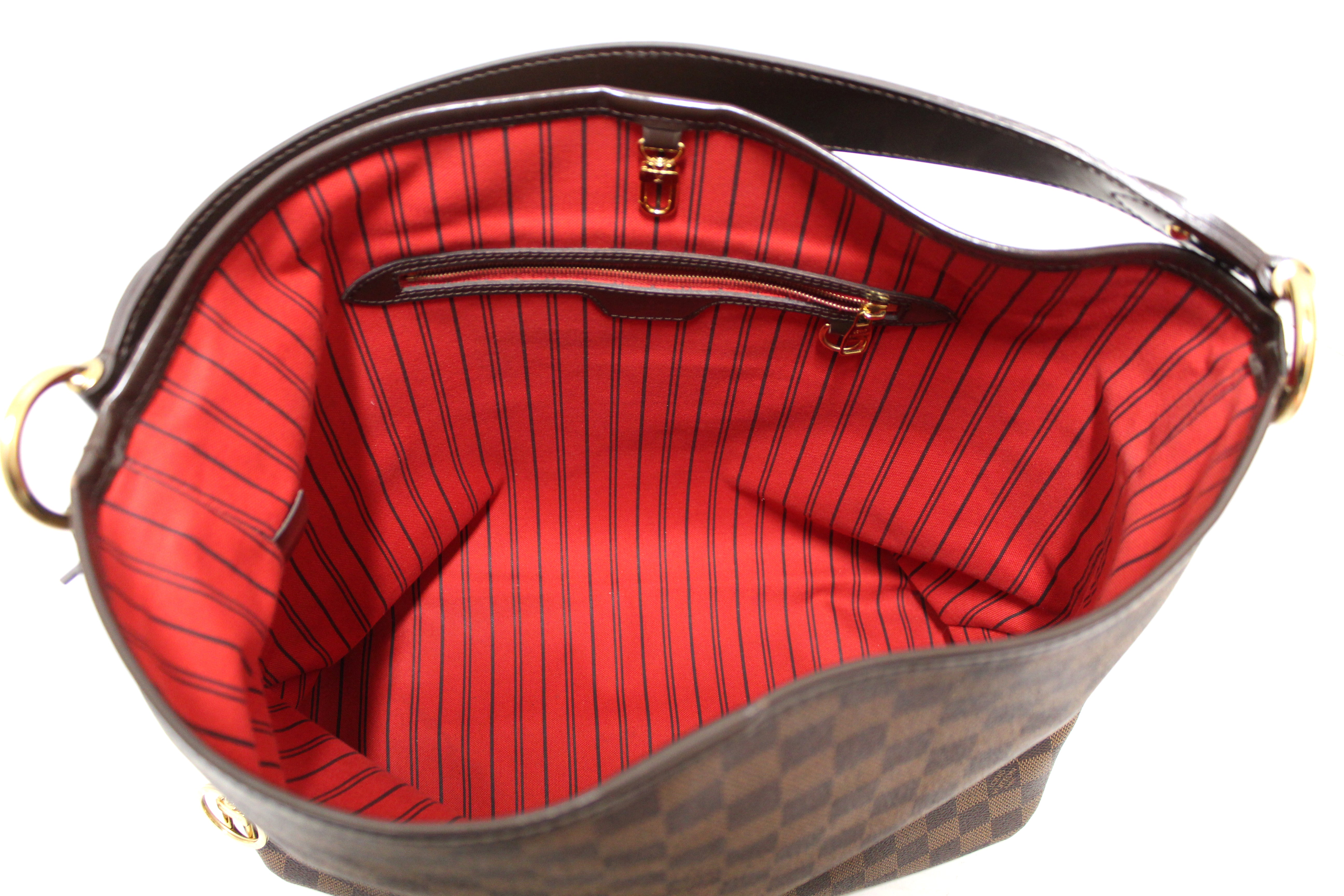 Authentic Louis Vuitton Damier Ebene Delightful PM Hobo Shoulder Bag - Luxury Handbag for Women, Perfect for Work, Travel & Everyday Use