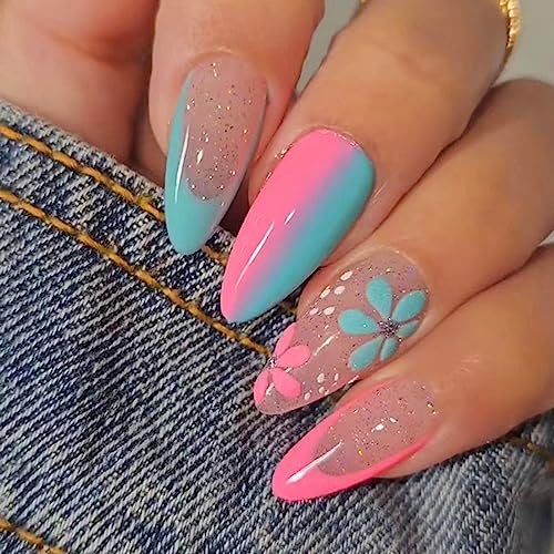 Blue Pink Flowers