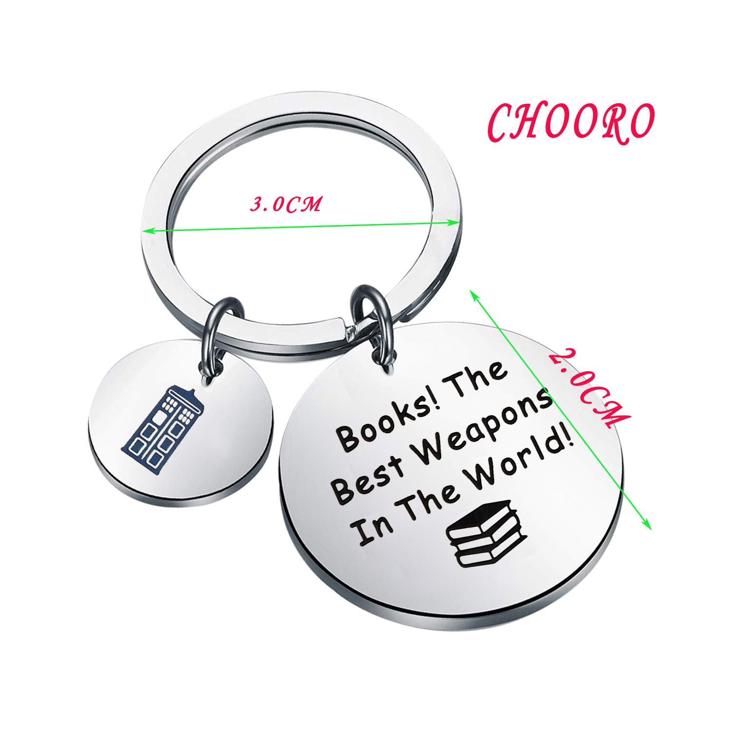 CHOORO Doctor Keychain Book Keyring - Best Weapon Keychain Gift for Doctors, Nurses & Medical Students - Perfect for Scrubs, White Coats & Backpacks