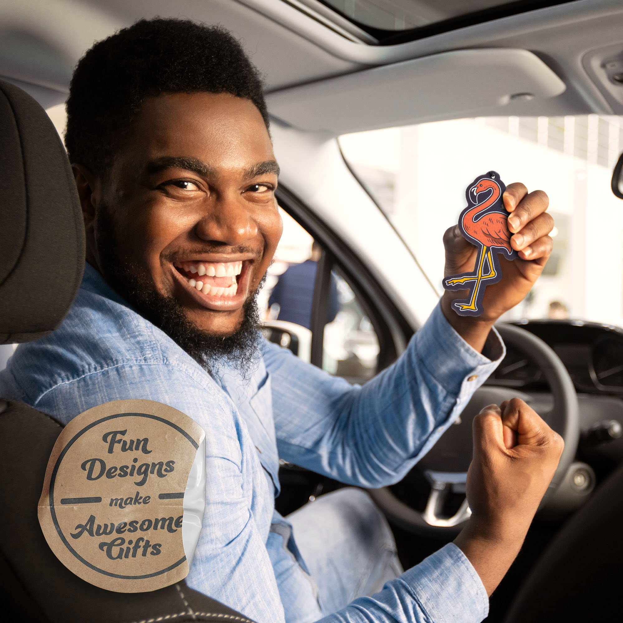 Premium Flamingo Car Air Freshener 3 Pack - Natural Essential Oil Scent | Long-Lasting Fragrance for Cars, Trucks & SUVs | Perfect for Road Trips, Commuting & Gifts