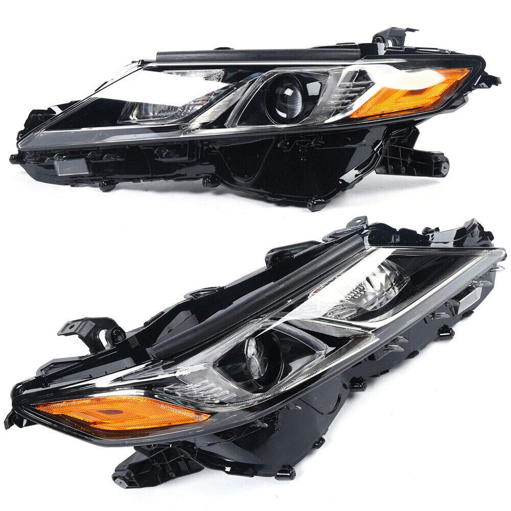 LOYALHEARTDY LED Headlight Assemblies Pair for 2018-2020 Toyota Camry L/LE/SE - Driver & Passenger Side Replacement Headlamps (81110-06C40) - US Stock | Perfect for Night Driving & Foggy Conditions