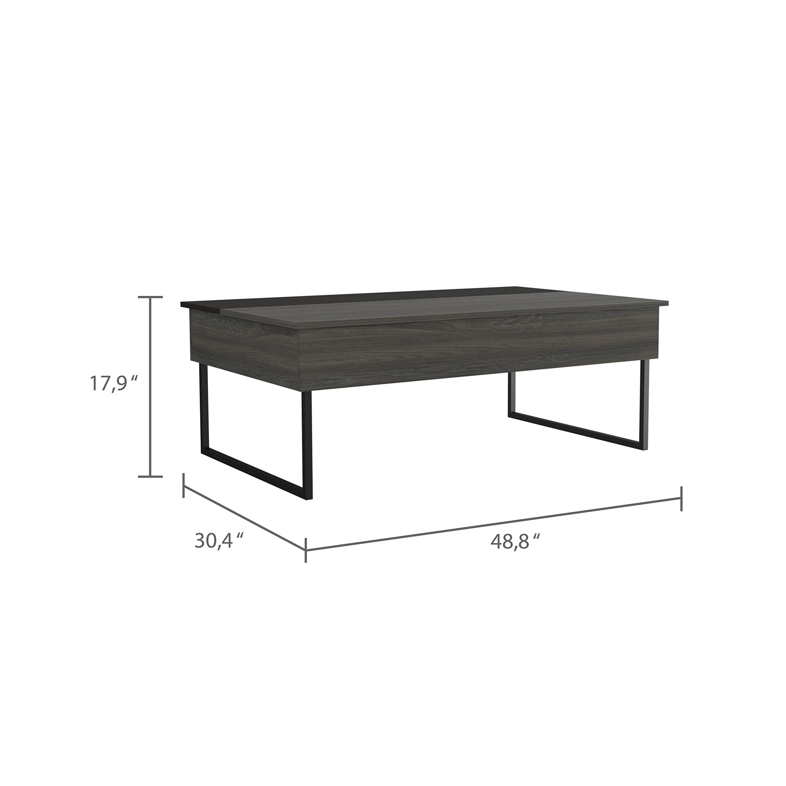 Chester Lift Top Coffee Table with Storage - Modern Living Room Furniture for Small Spaces | Perfect for TV Snacks, Remote Control Storage & Home Organization
