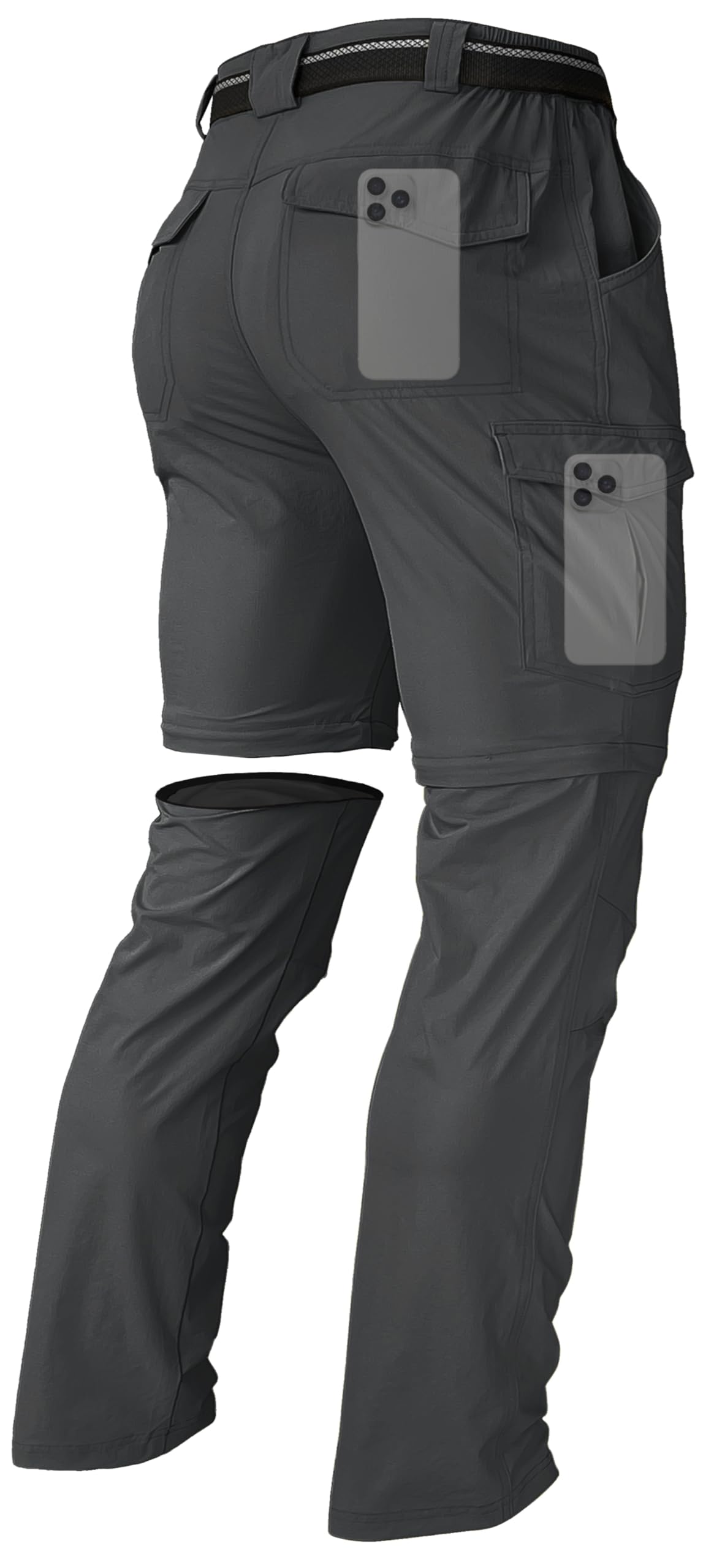 **Men's Convertible Hiking Pants - Waterproof, Quick Dry, Lightweight Outdoor Pants for Hiking, Fishing, Safari & Travel - Zip-Off Cargo Work Pants for Adventure & Everyday Use**