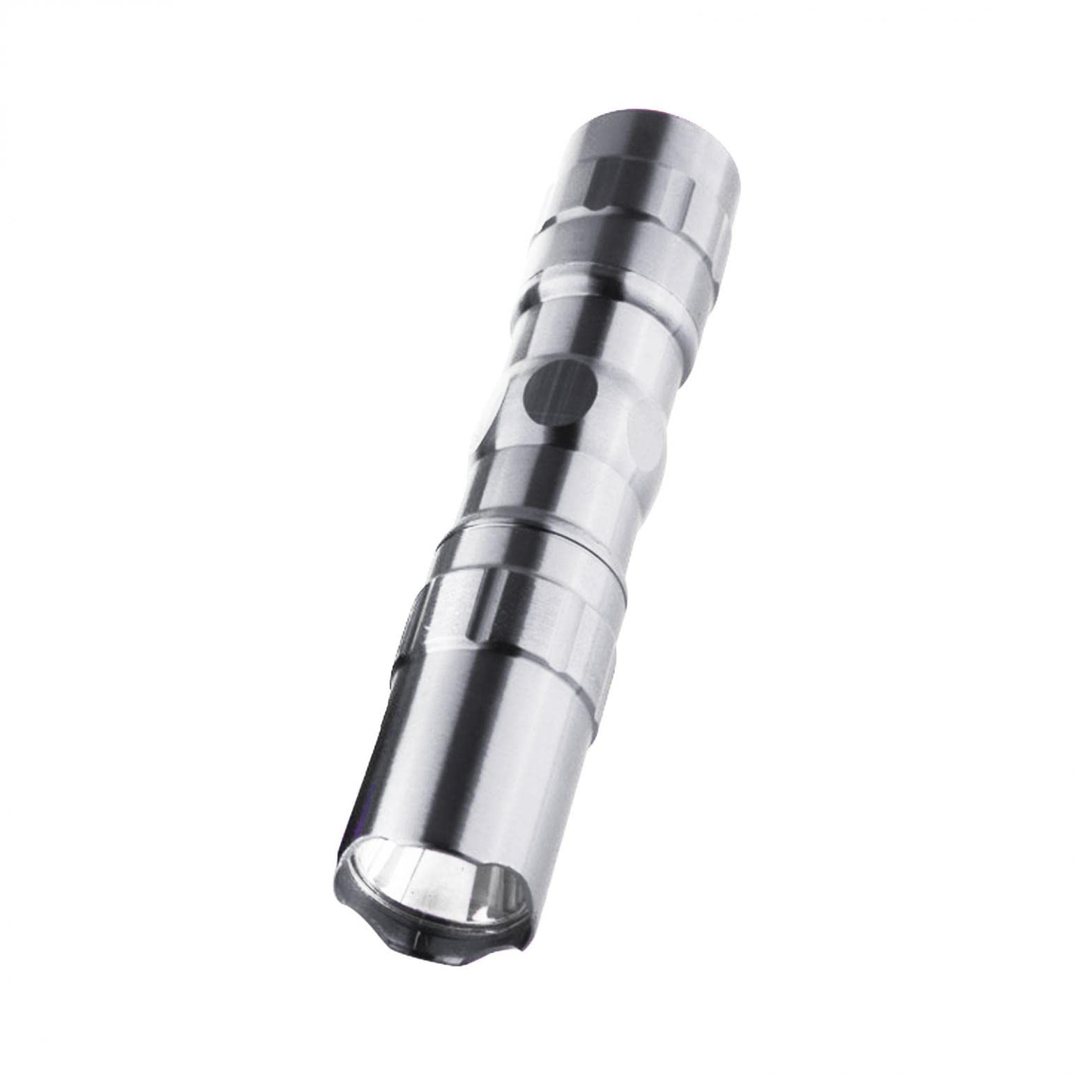 MISYAA Ultra Bright LED Tactical Flashlight - Mini Waterproof Flashlight with Safety & Energy Saving Features - Perfect for Camping, Hiking, Emergency & Outdoor Activities (Silver)