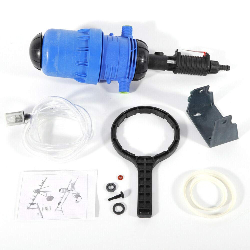 Automatic Water-Powered Fertilizer Injector Pump - Adjustable 0.4-4% Dosing Proportioner for Hydroponics & Agriculture (4-30℃) | Perfect for Greenhouse Irrigation, Lawn Care & Liquid Chemical Distribution