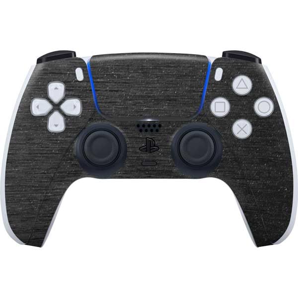 Officially Licensed Black Brushed Steel PS5 Controller Skin | Custom Gaming Decal for Playstation 5 | Durable Protection & Enhanced Grip for Gaming Sessions