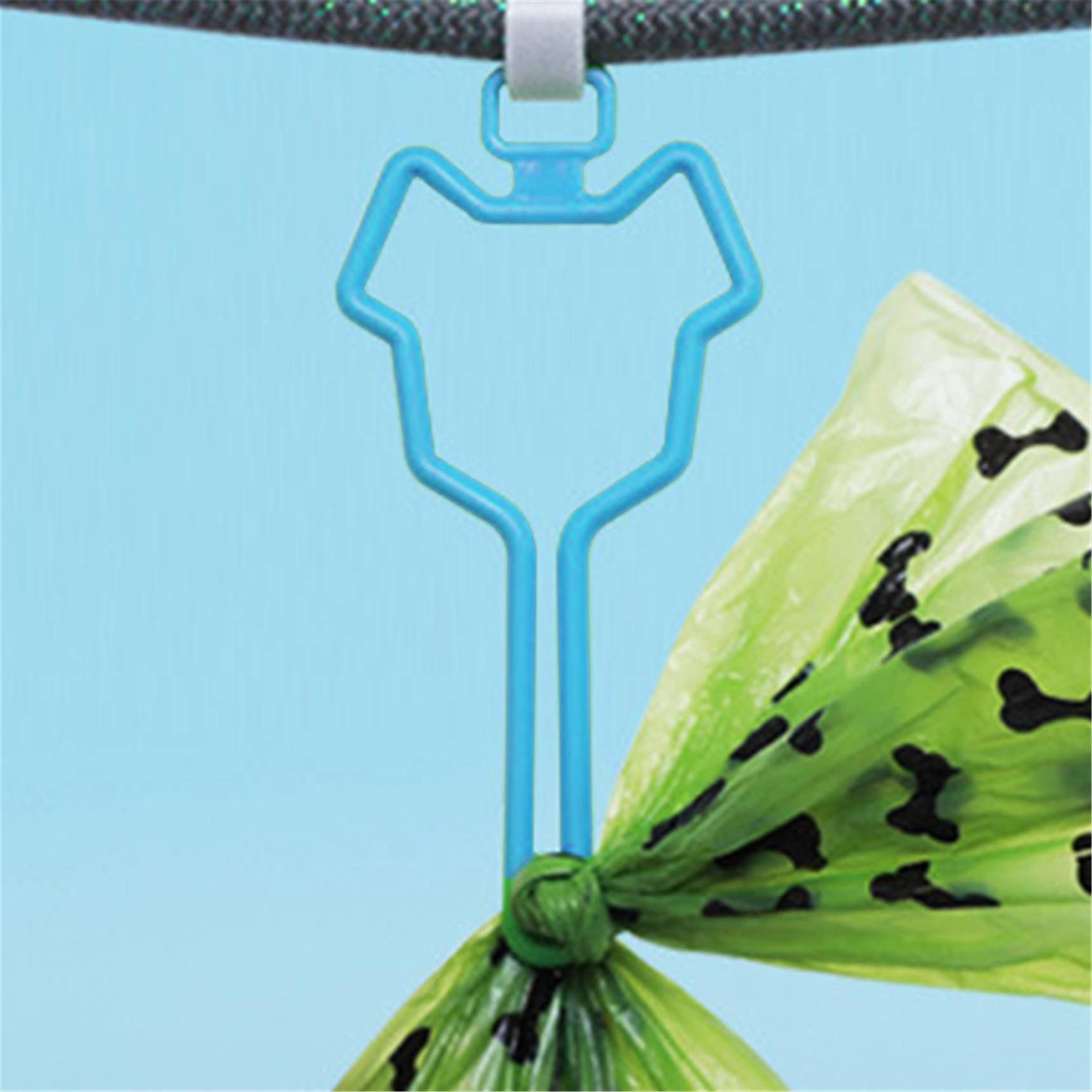 Dog Poop Bag Holder with Touch Fasteners - Adjustable Hands-Free Waste Bag Carrier for Leash Attachment | Portable Garbage Bag Dispenser for Dog Walking, Hiking & Outdoor Activities