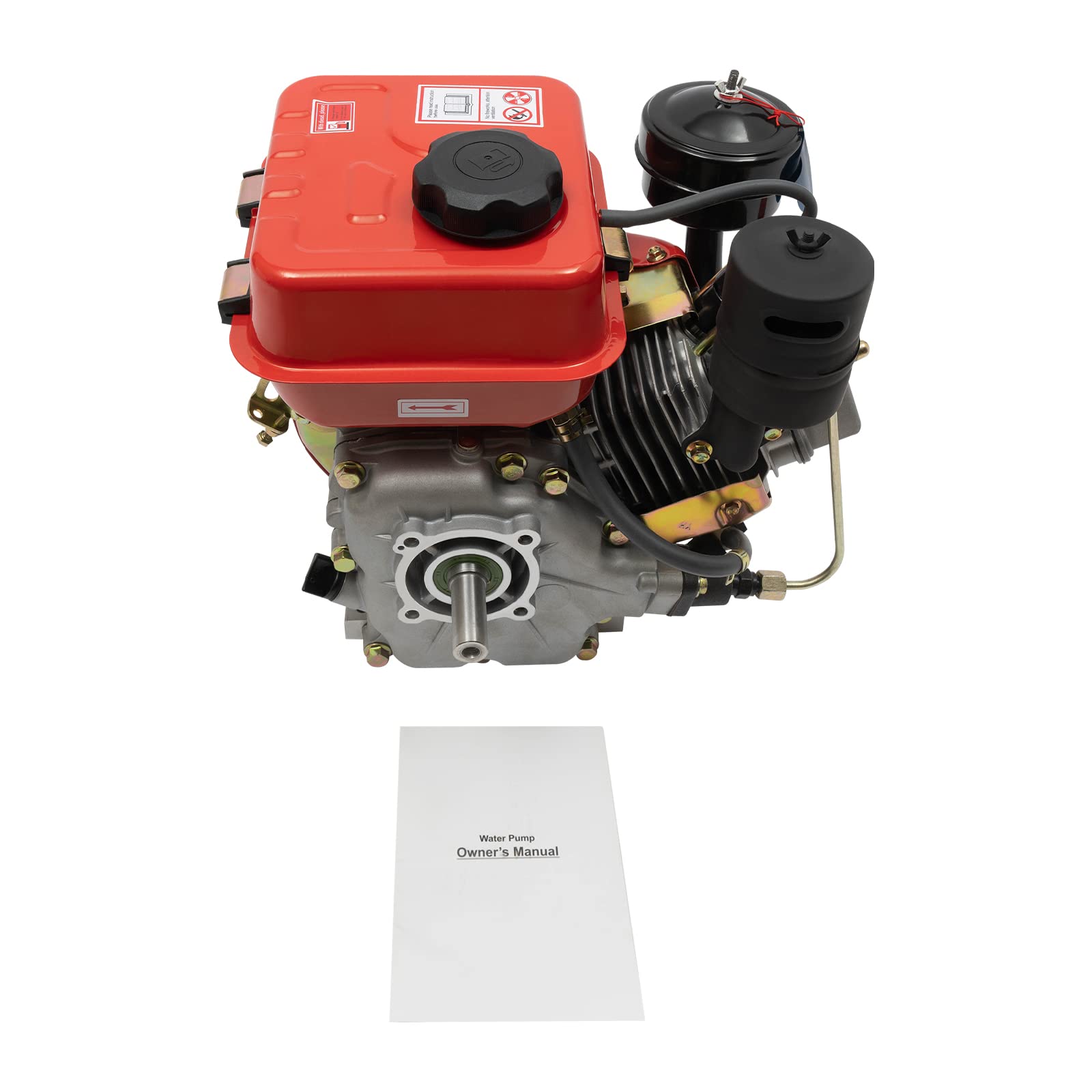 6HP 196CC 4-Stroke Air Cooled Gasoline Engine - Single Cylinder Multi-Purpose Motor for Tiller, Generator & Power Equipment - Durable Small Engine for Farming, Construction & DIY Projects