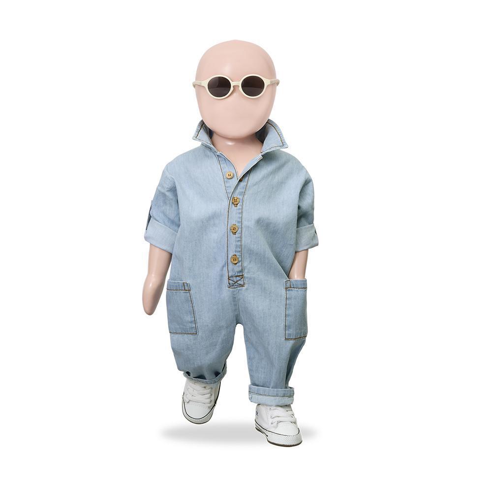 1+ In The Family Denim Button Up Coverall - Durable Workwear for Men & Women - Perfect for Farming, Construction & Outdoor Activities