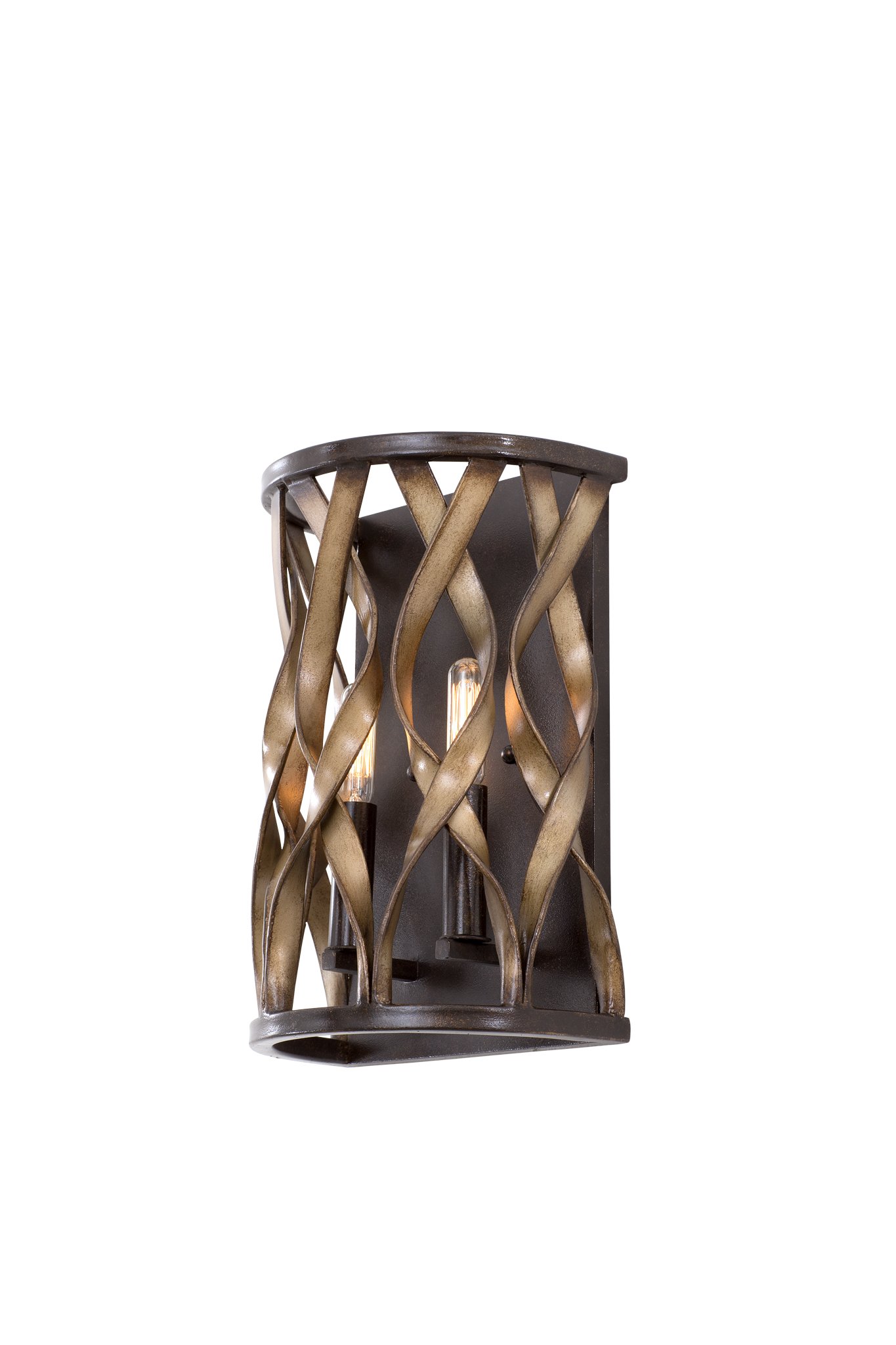 Kalco 501820MC Soho 2-Light Wall Sconce in Milk Chocolate Finish - Modern Lighting Fixture for Bedroom, Living Room & Hallway Decor