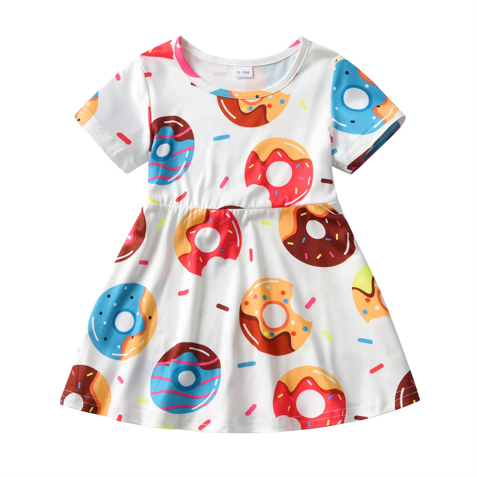 Vicexuga Toddler Baby Girl Summer Dress - Cute One-Piece Ruffle Princess Outfit for 1-3 Years Old | Perfect for Birthday Parties, Photo Shoots & Daily Wear