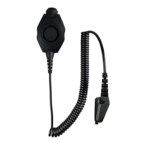 Military Tactical Radio Adapter PTT for ComTac, Gentex, Ops-Core & OTTO Headsets | NATO Wiring Compatible with Kenwood TK/NX Series | Helicopter & Combat Communication Use