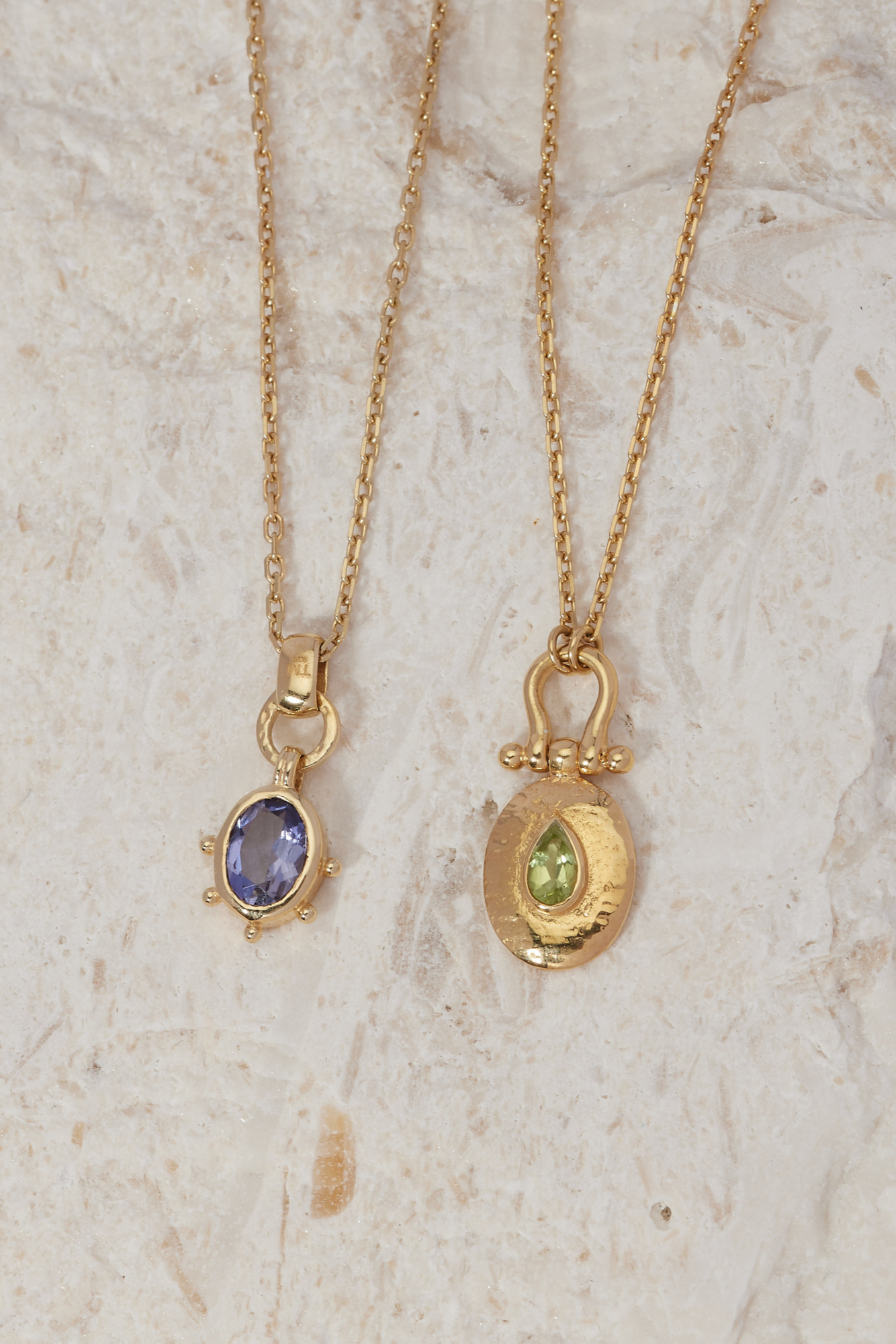GIA Certified Iolite Gold Necklace for Women - Elegant 925 Sterling Silver Pendant with 14K Gold Plating - Perfect for Weddings, Anniversaries & Gift Giving