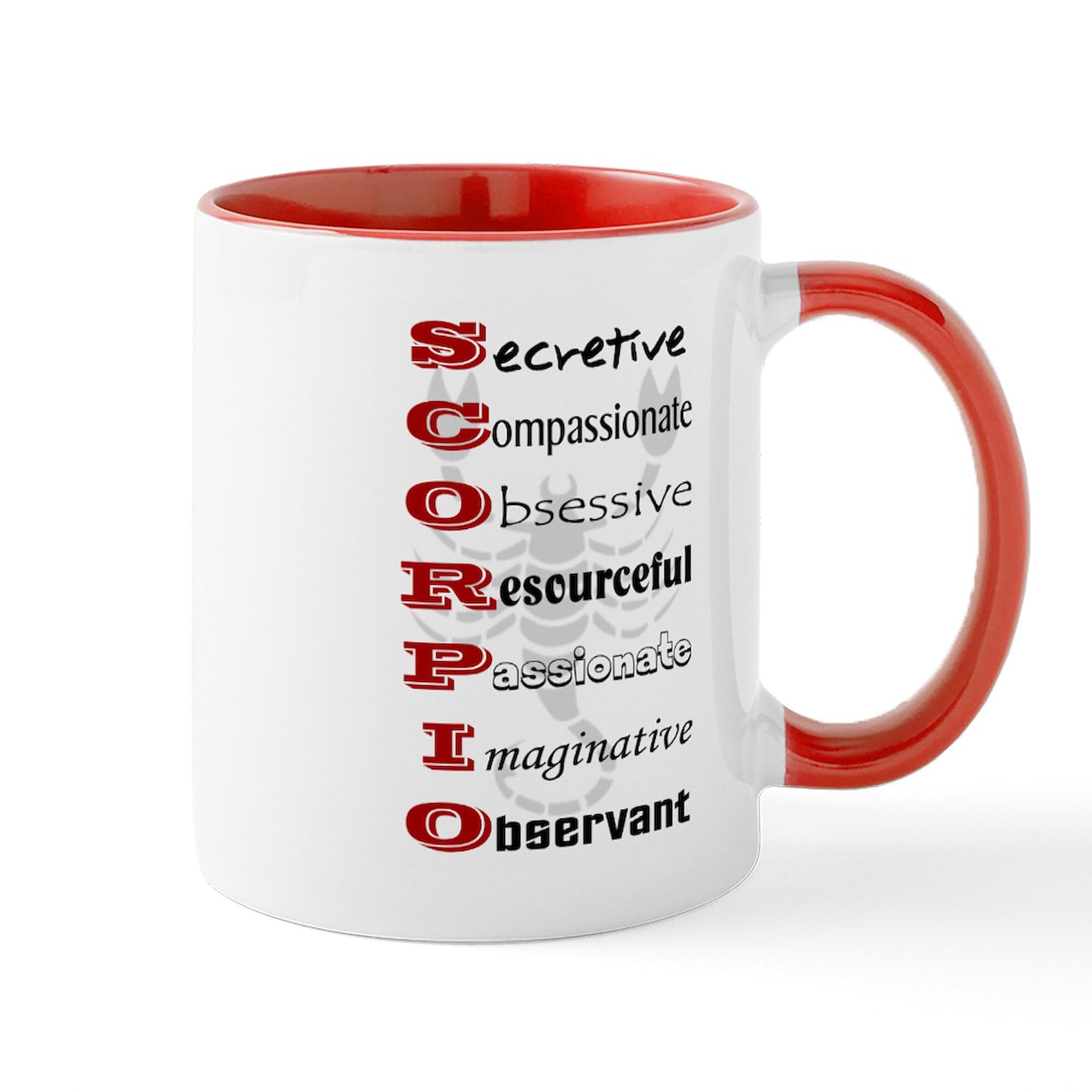 Scorpio Zodiac Sign 11 oz Ceramic Coffee Mug - 325 ml Astrology-Themed Cup for Tea, Hot Chocolate & Office Use