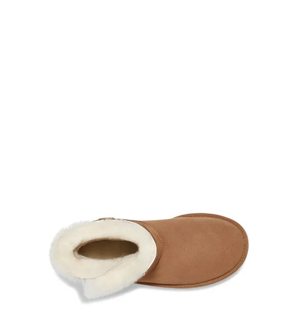 Ugg Mini Bailey Graphic Logo Strap Boots - Women's Waterproof Winter Snow Boots with Fleece Lining for Cold Weather & Outdoor Activities