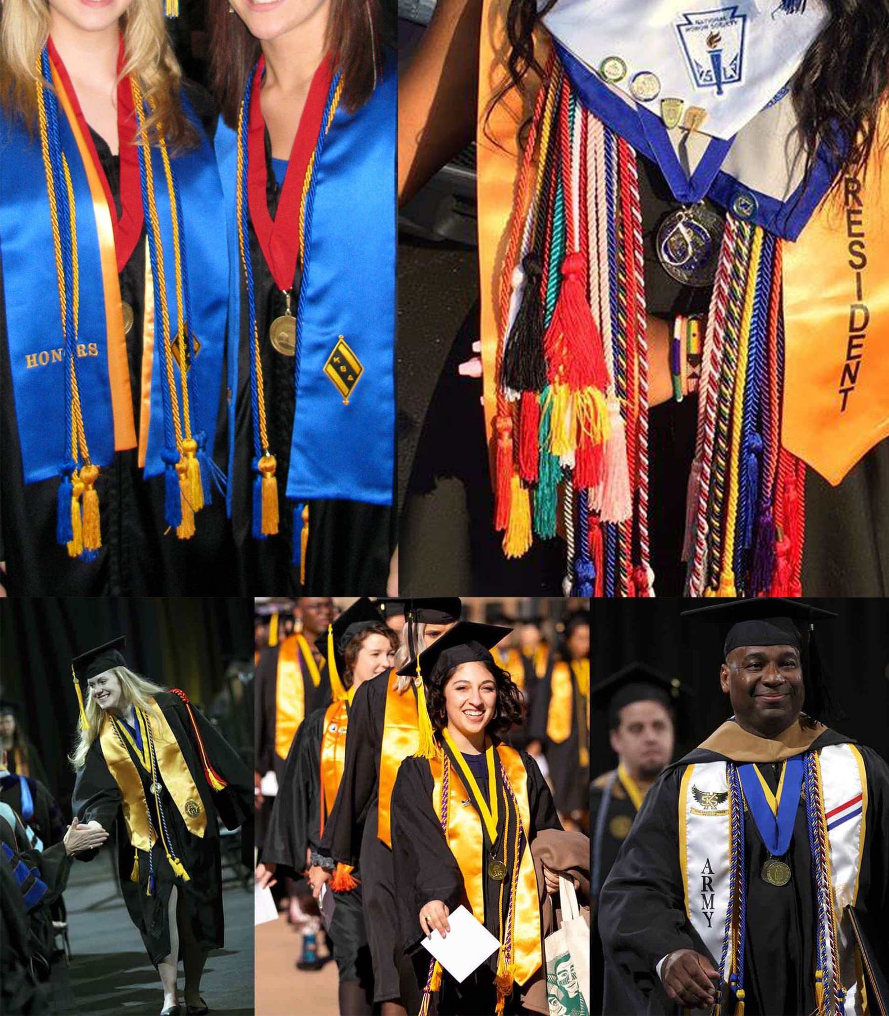 GradPlaza 68'' Graduation Honor Cord with Tassel - Academic Achievement Award, Commencement Accessory for High School & College Graduates - Perfect for Graduation Ceremonies & Photo Sessions