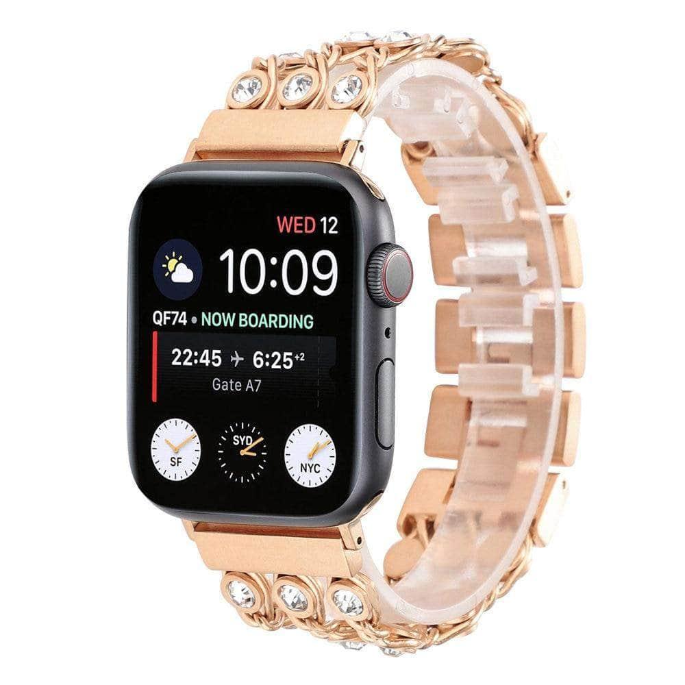 Stainless Steel Link Bracelet for Apple Watch Series 6/5/4/3/2/SE - Compatible with 44mm 42mm 40mm 38mm - Premium Adjustable Band for Workout, Office & Everyday Wear