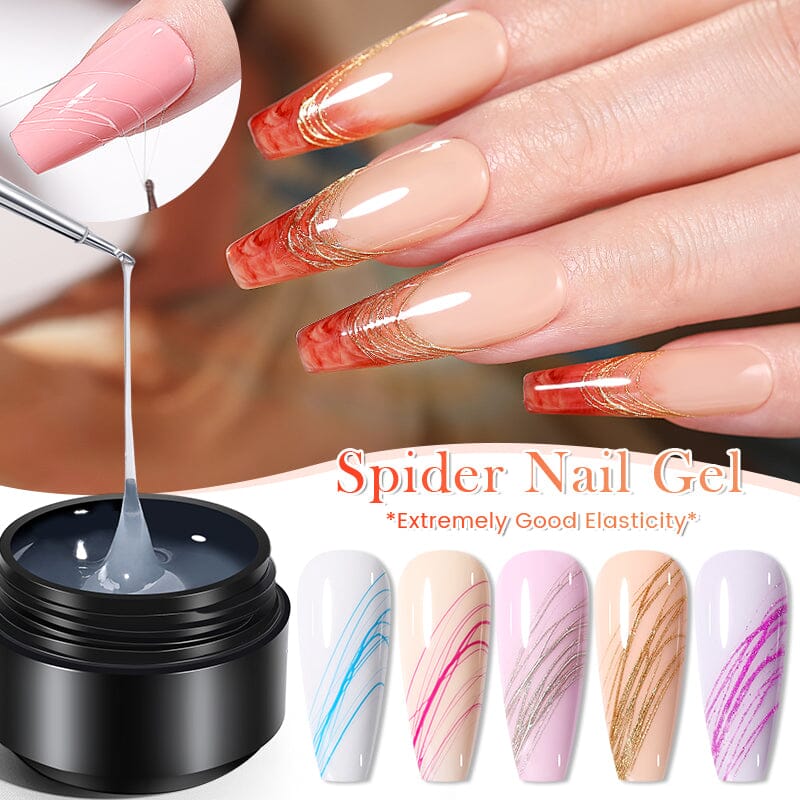 Clear Semi-Solid Spider Nail Gel 15ml - Professional DIY Nail Art Gel for Halloween, Cosplay & Gothic Style - Perfect for Nail Salons & Home Manicures