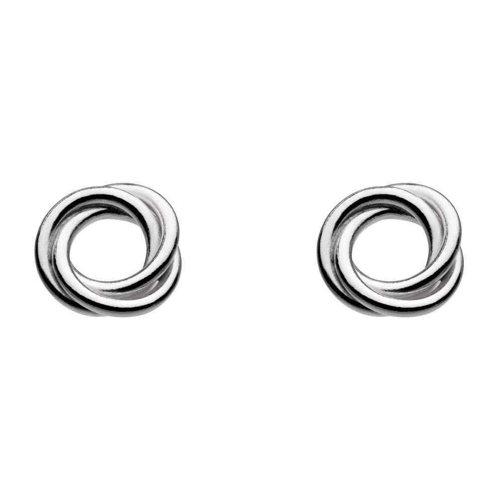 Sterling Silver Coiled Hoop Earrings for Women - Minimalist Stud Earrings for Everyday Wear, Gift for Her, Trendy Jewelry for Work & Casual Outfits